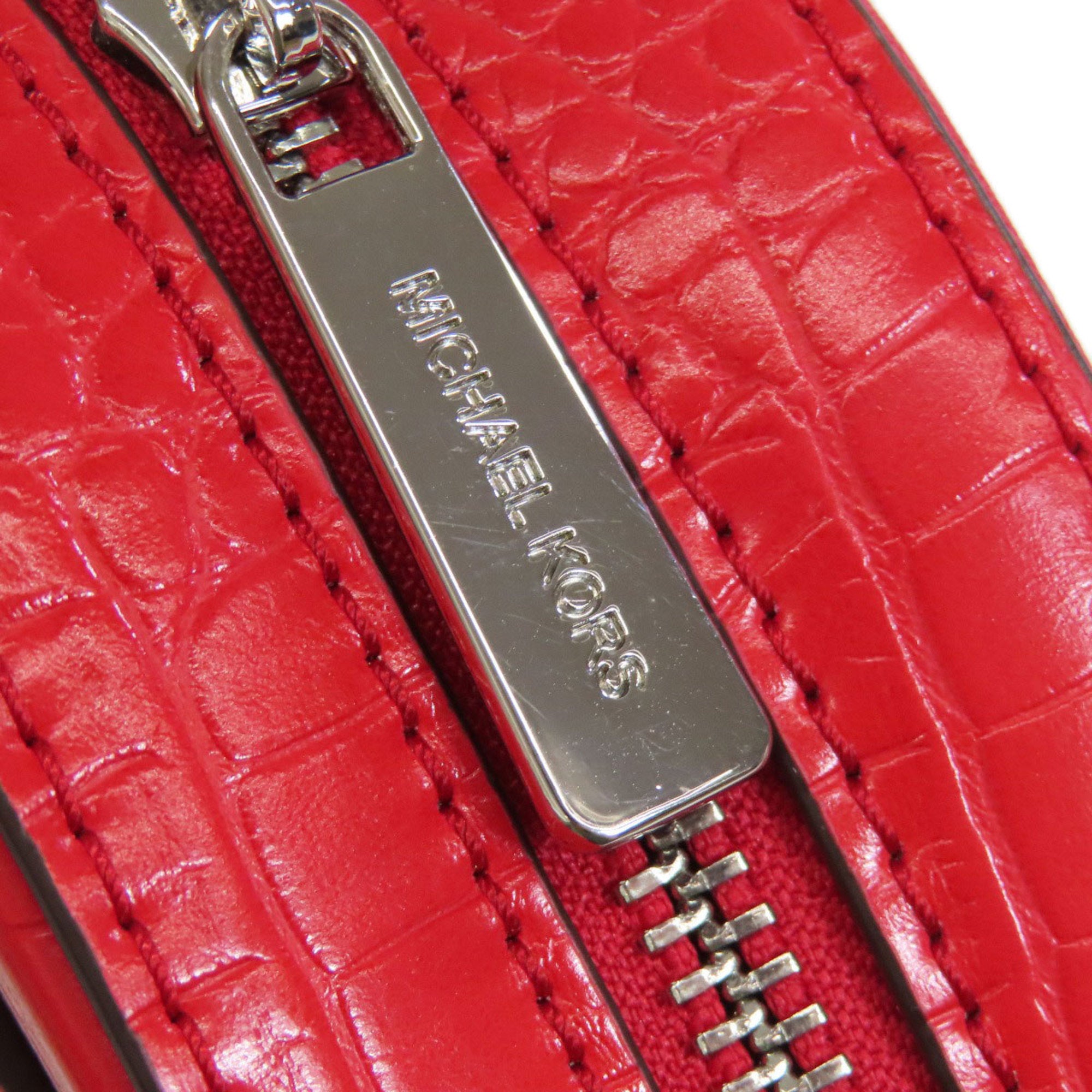 Michael Kors Red Color Leather Shoulder Bag (Pre-Owned)