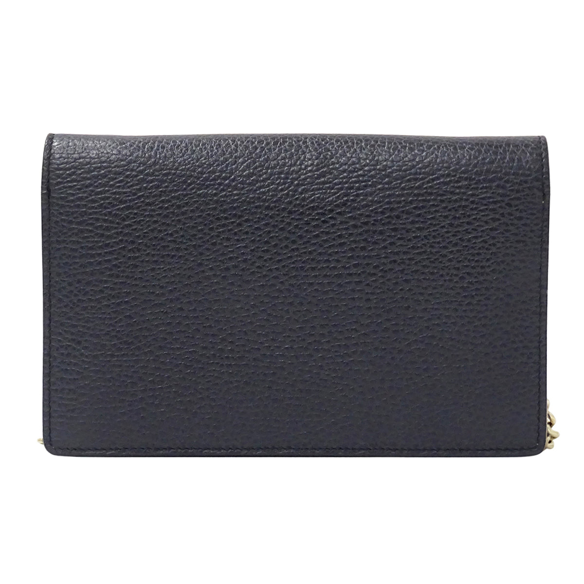 Gucci Navy Leather Chain/Shoulder Wallet (Pre-Owned)