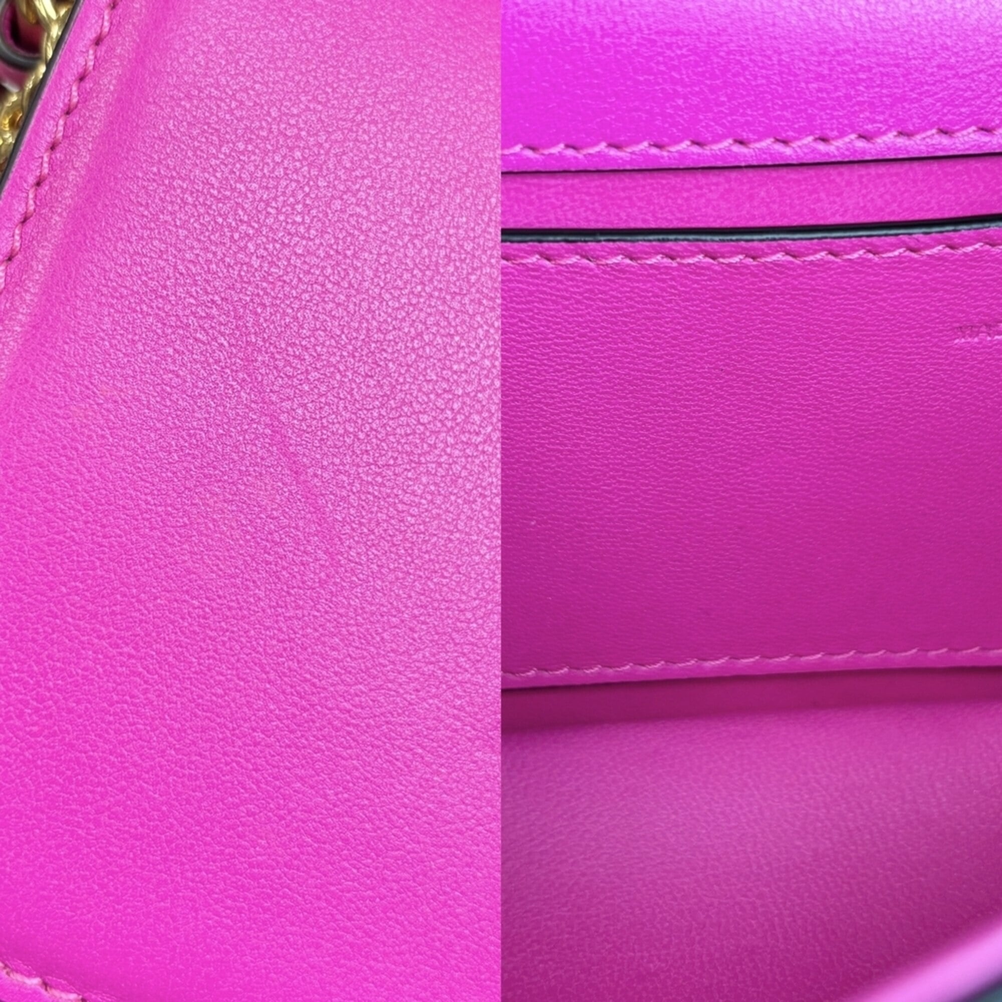 Valentino Garavani Pink White Leather Handbag Shoulder Bag (Pre-Owned)