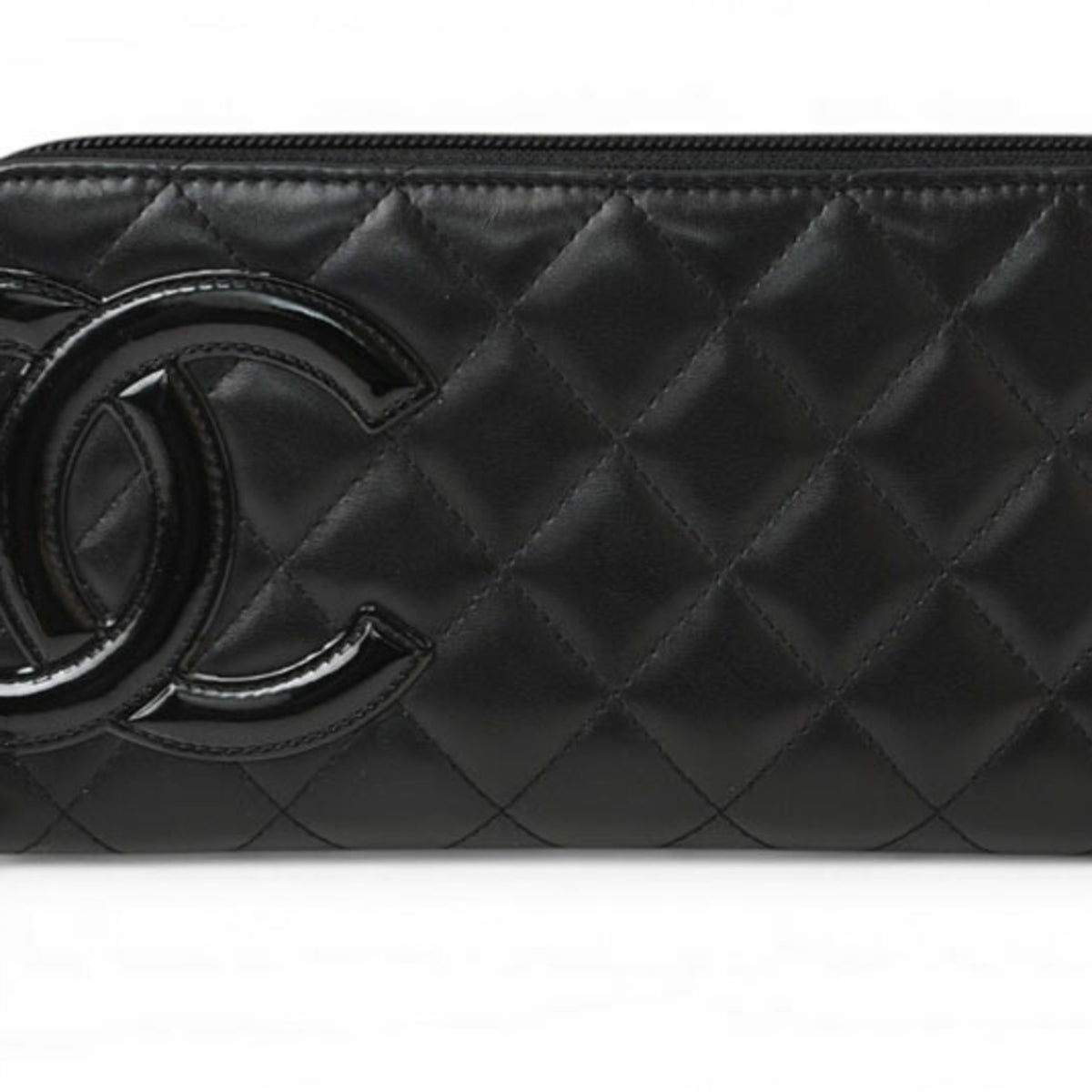 Chanel Black Cambon Ligne Long Wallet (Bi-Fold) (Pre-Owned)