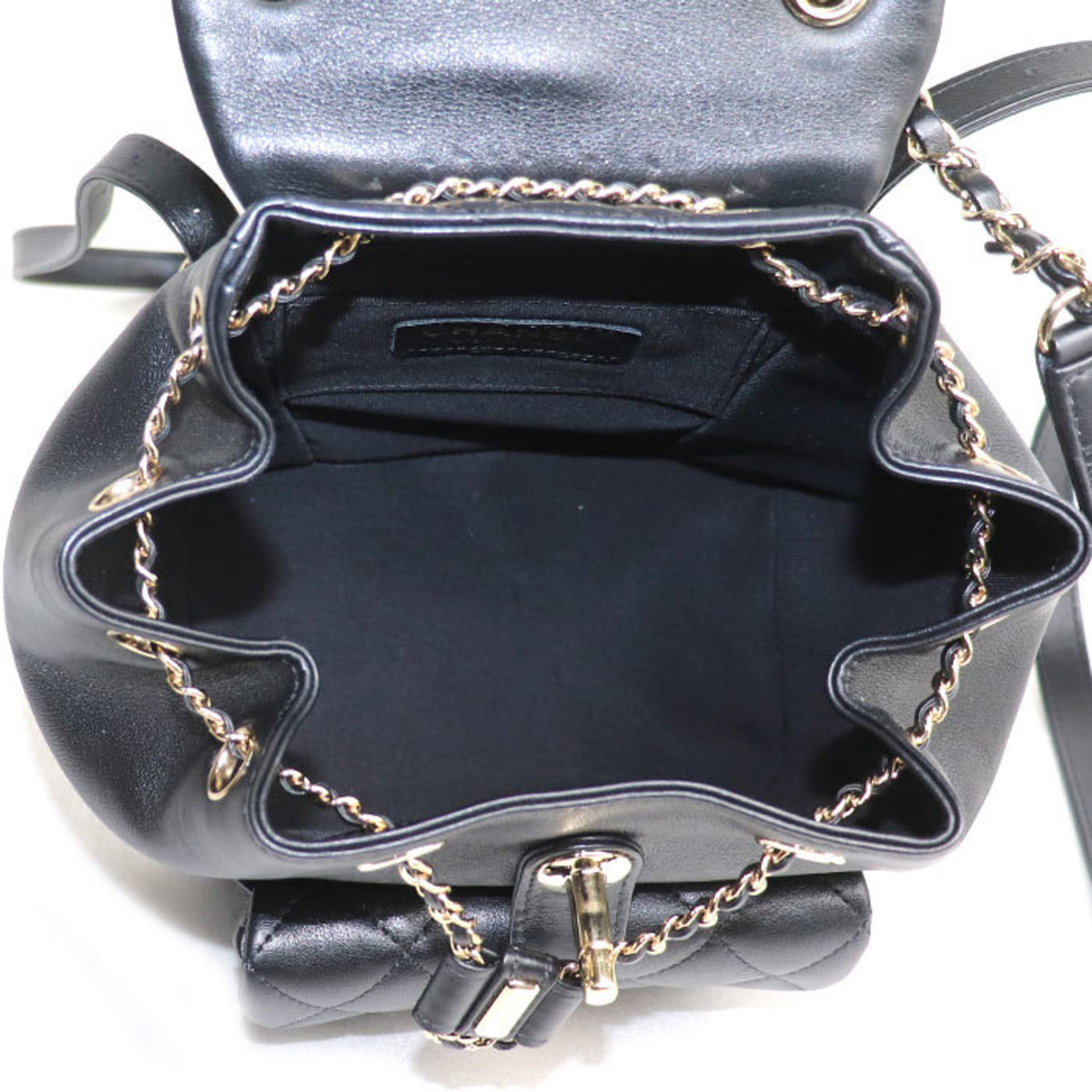 Chanel Black Leather Backpack (Pre-Owned)