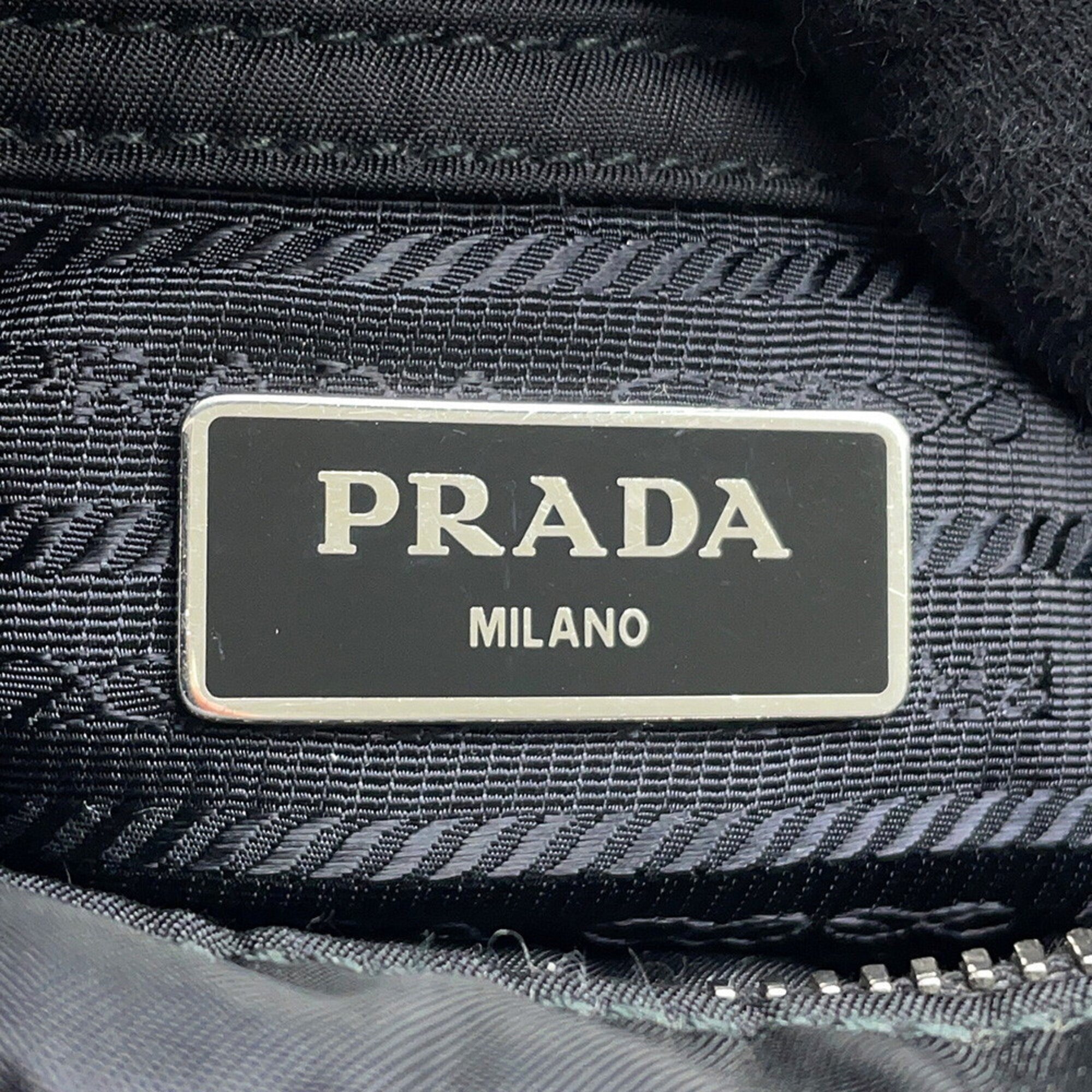 Prada Black Nylon Handbag Tote Bag (Pre-Owned)