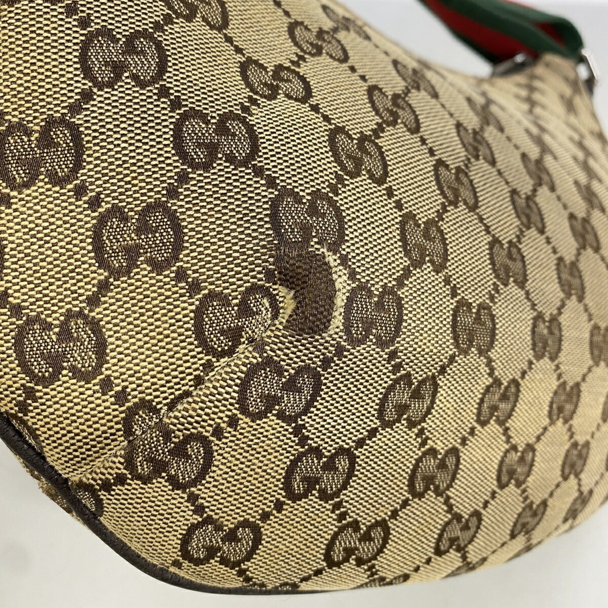 Gucci Brown Canvas Shoulder Bag (Pre-Owned)