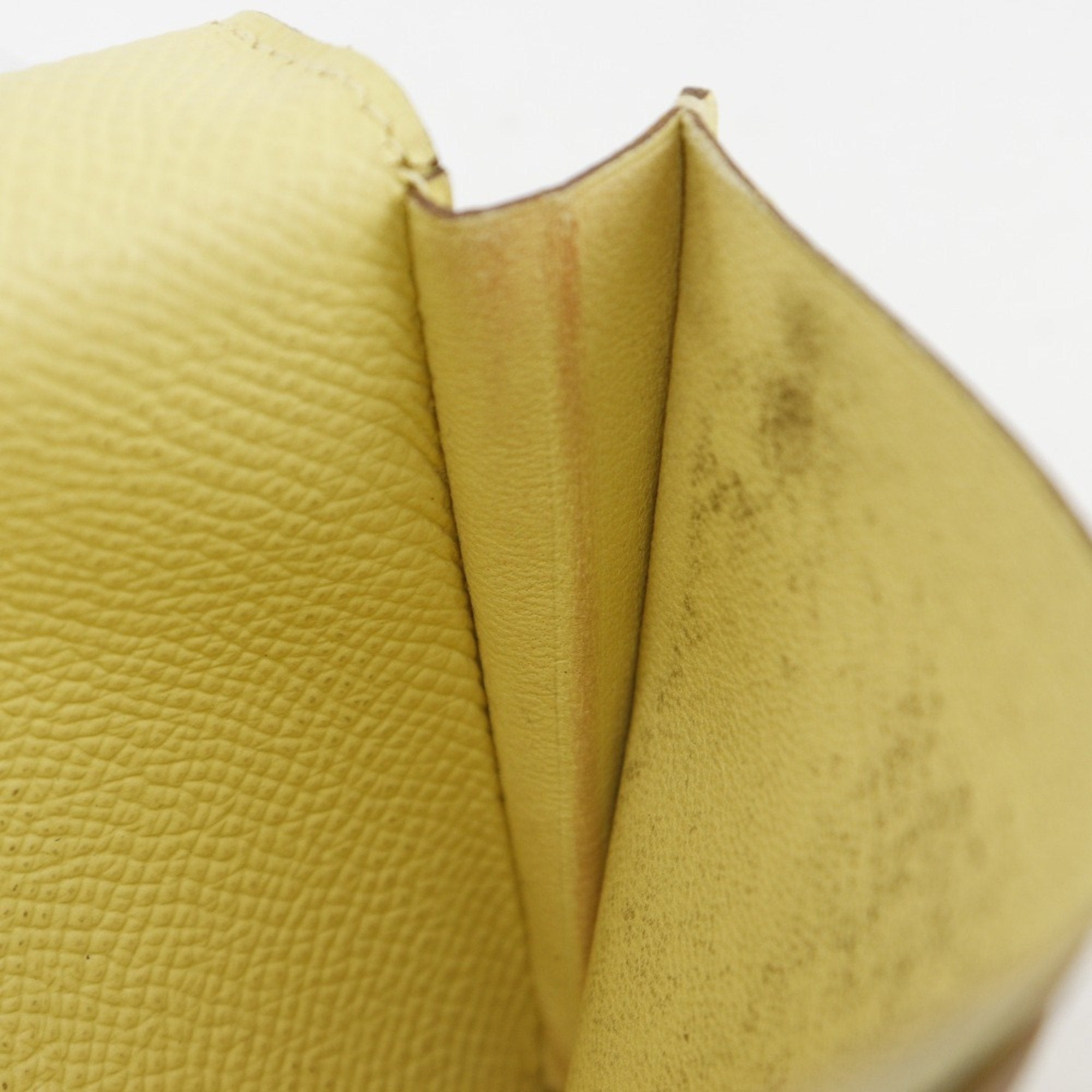 Hermes Yellow Epsom Leather Long Wallet (Bi-Fold) (Pre-Owned)
