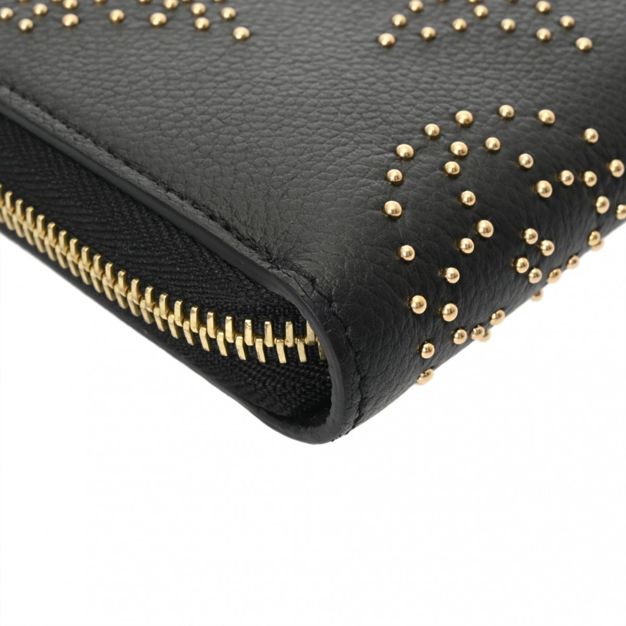 Louis Vuitton Noir Leather Long Wallet (Bi-Fold) (Pre-Owned)