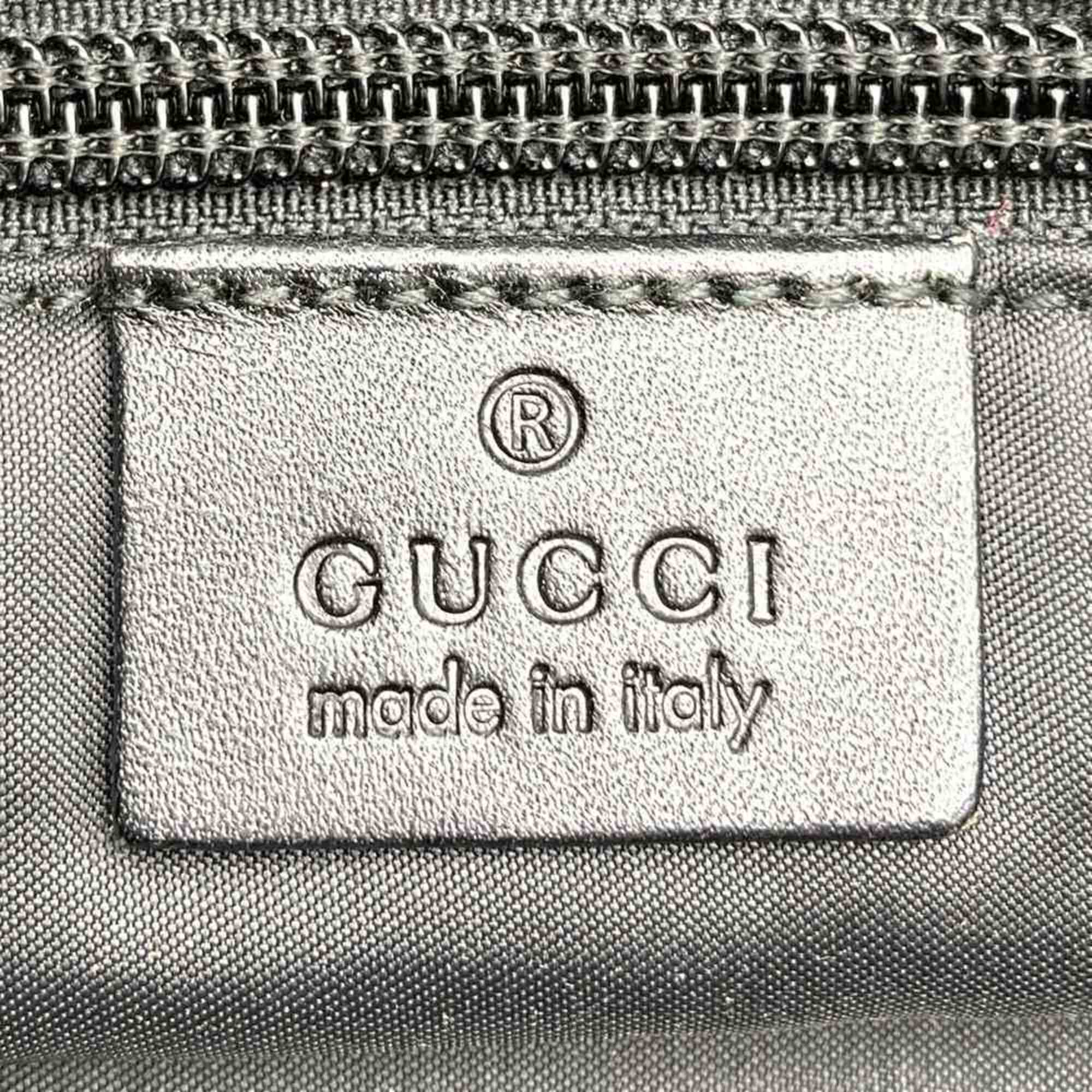 Gucci Black Nylon Leather Shoulder Bag (Pre-Owned)