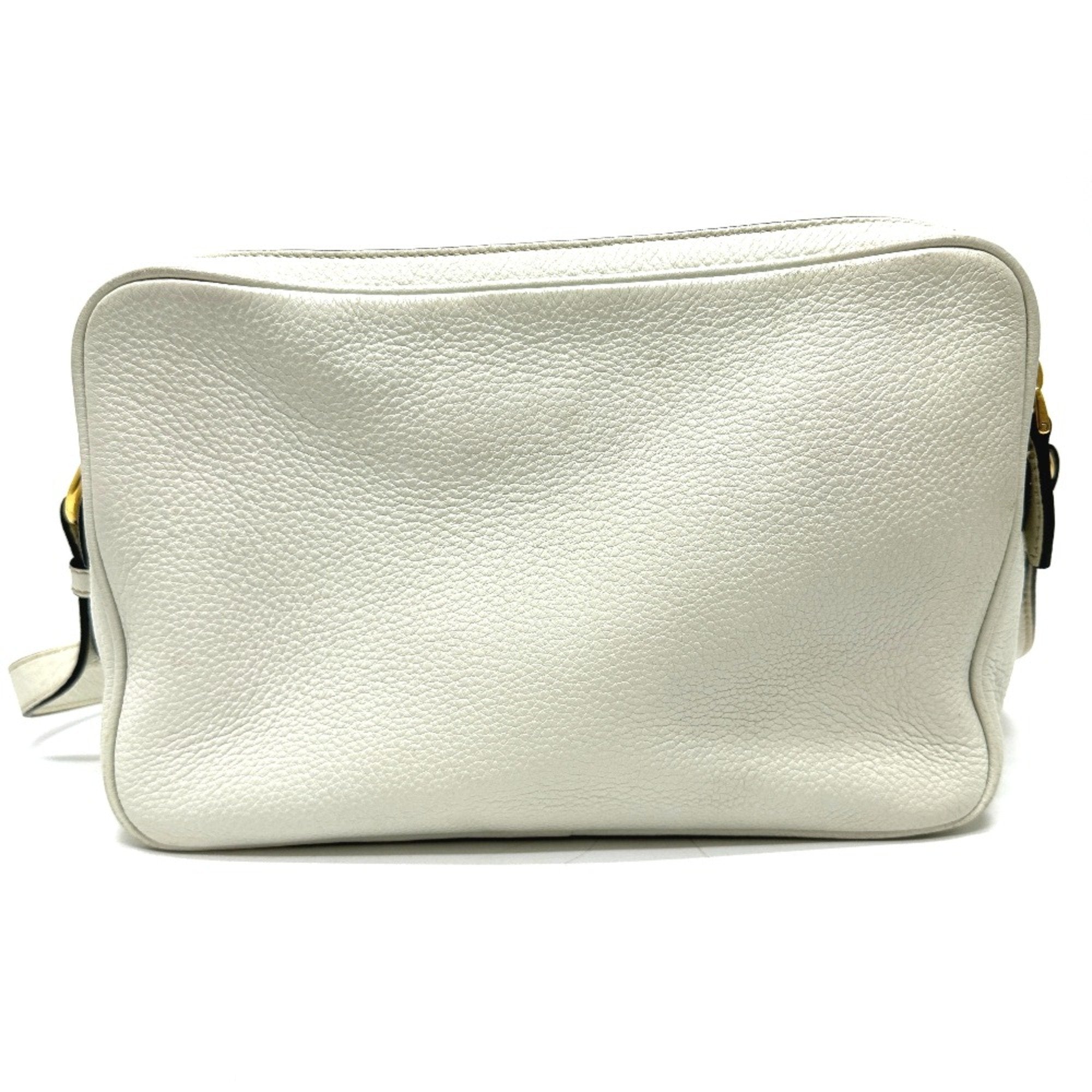 Prada White Leather Shoulder Bag (Pre-Owned)