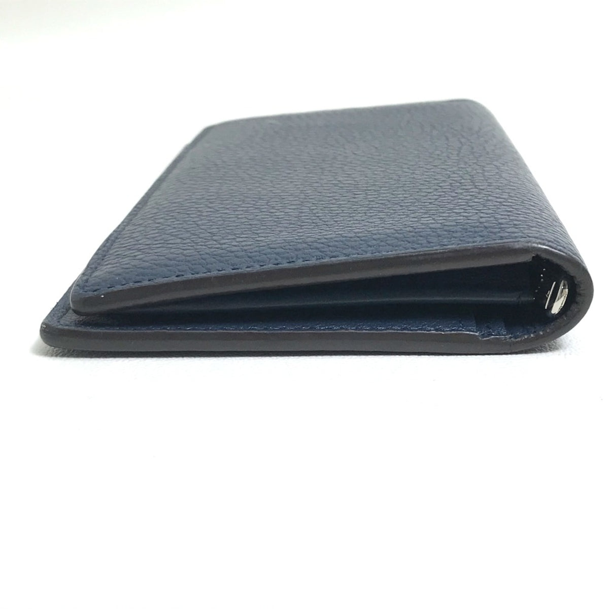 Louis Vuitton Navy Leather Long Wallet (Bi-Fold) (Pre-Owned)