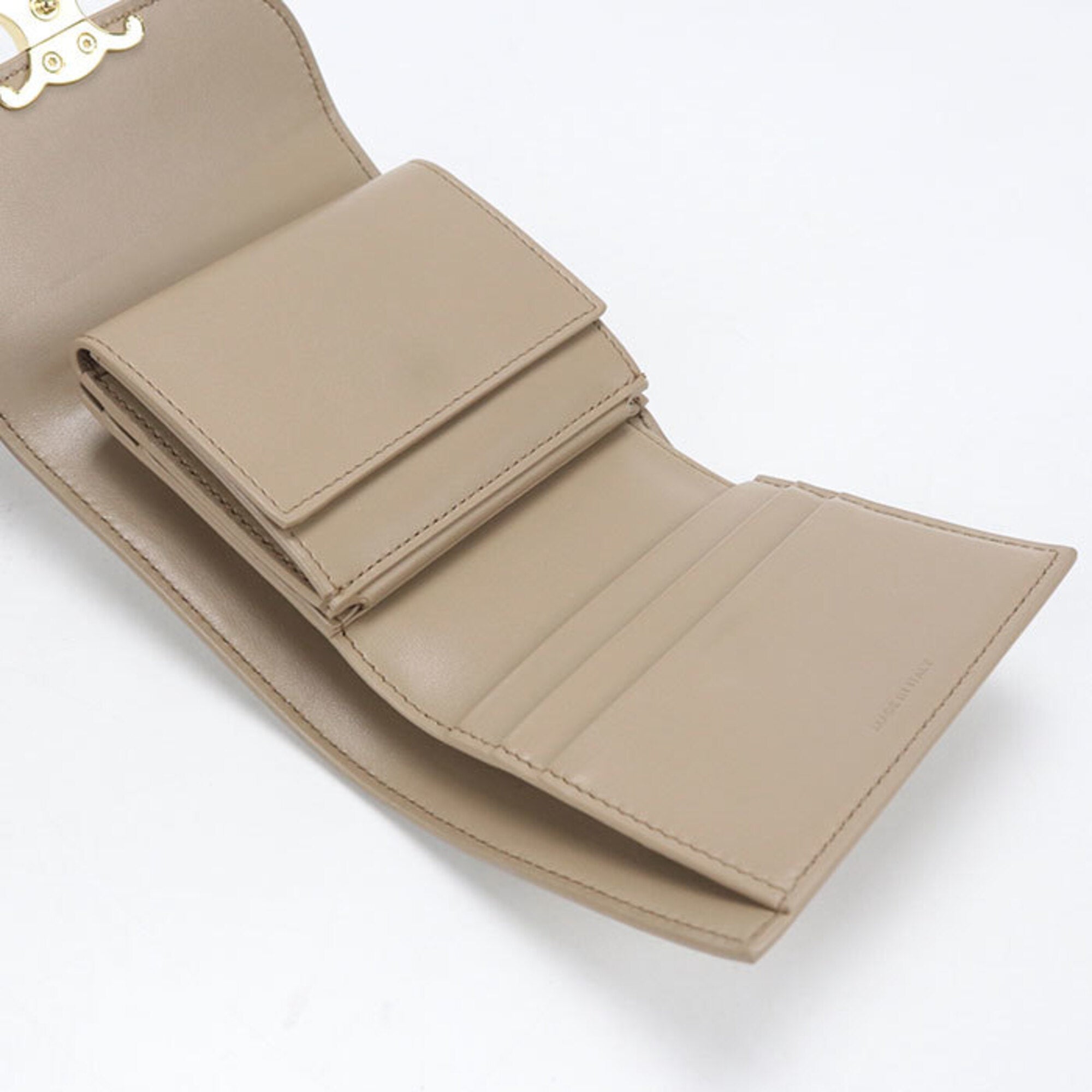 Celine Beige Leather Wallet (Tri-Fold) (Pre-Owned)