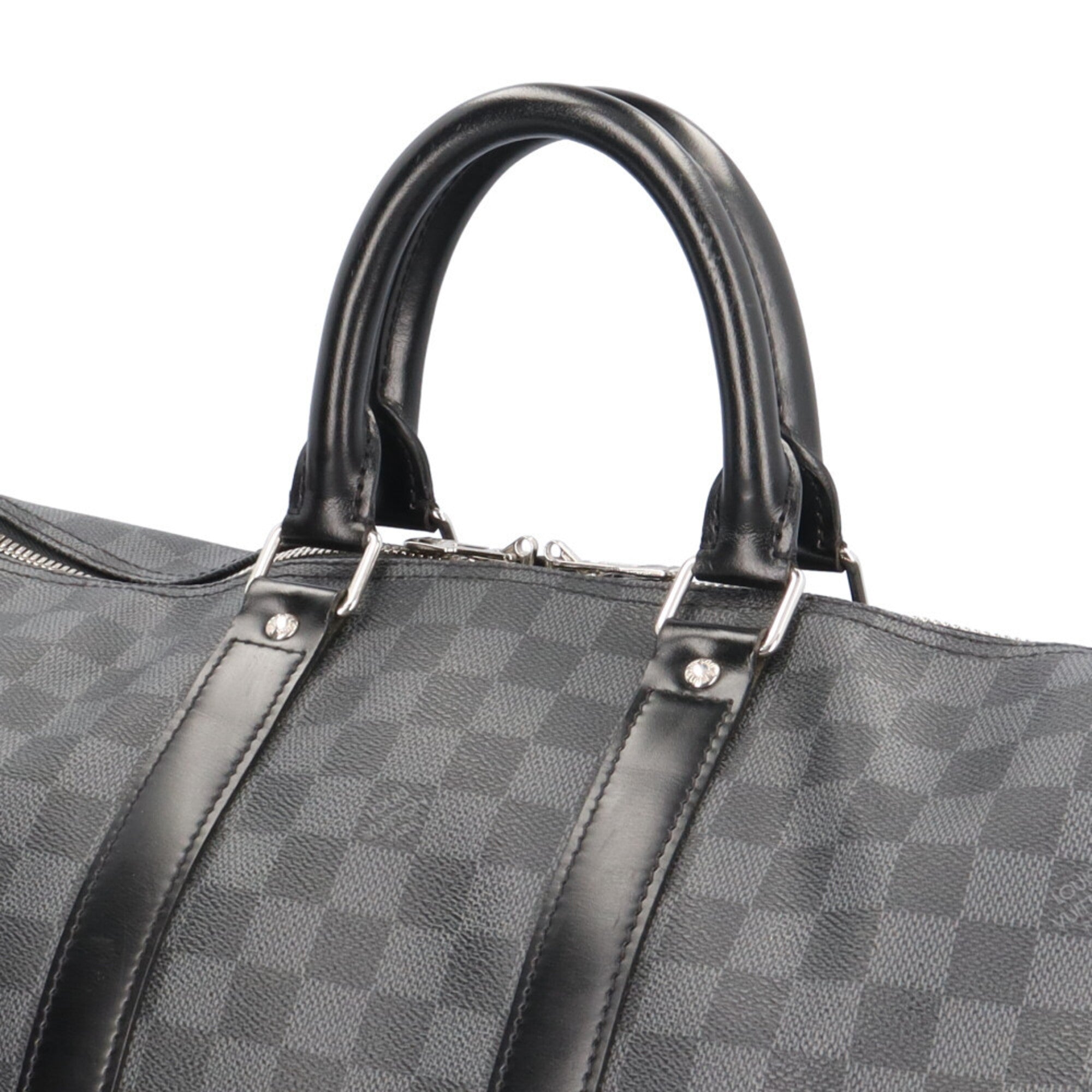 Louis Vuitton Damier Graphite Black Gray Damier Graphite Boston Bag (Pre-Owned)
