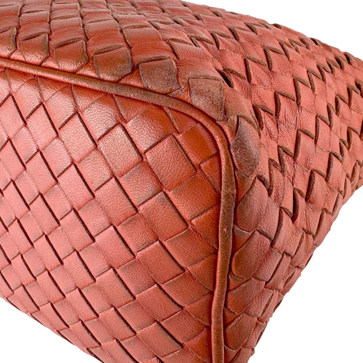Bottega Veneta Orange Leather Shoulder Bag (Pre-Owned)