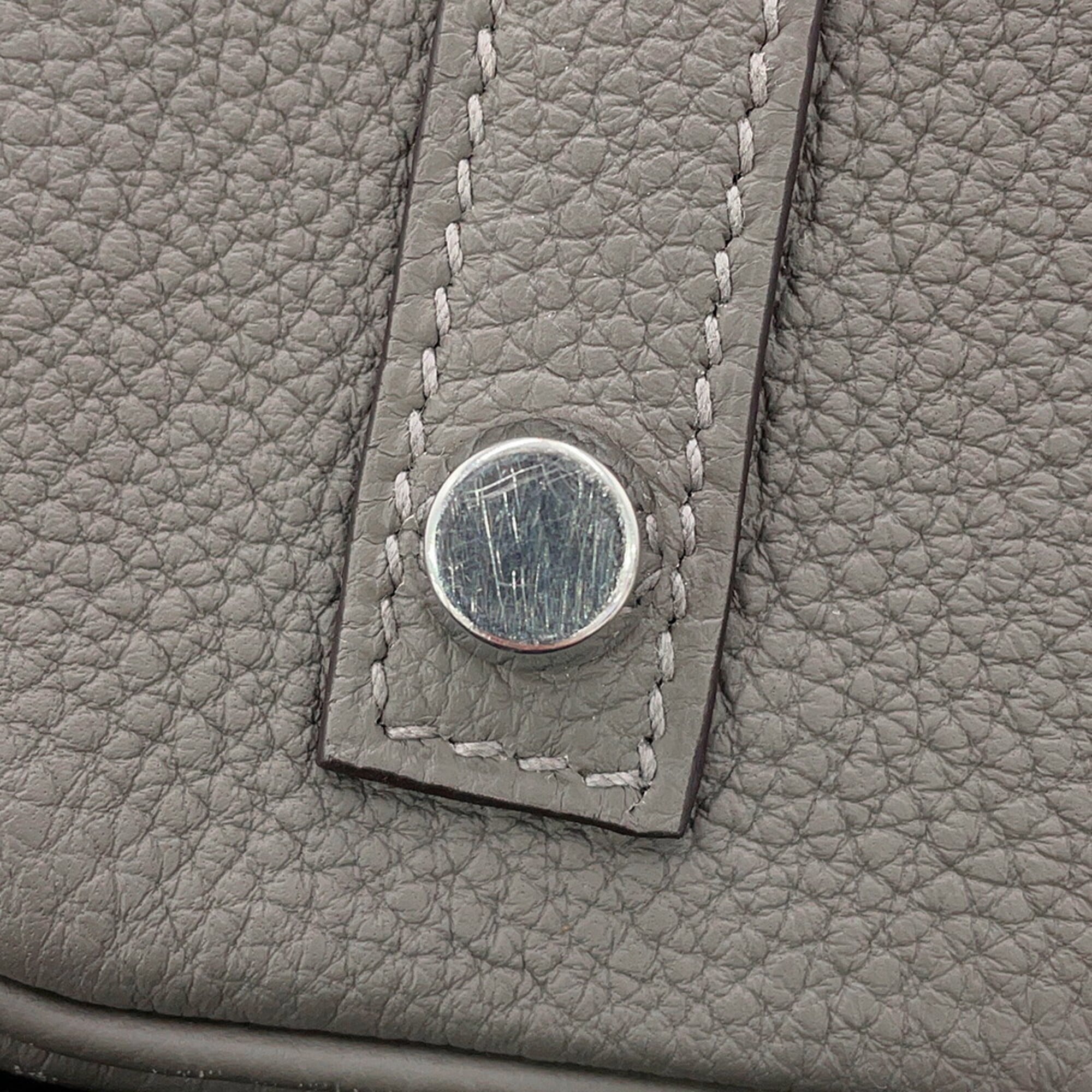 Hermes Birkin Silver Togo Leather Handbag (Pre-Owned)