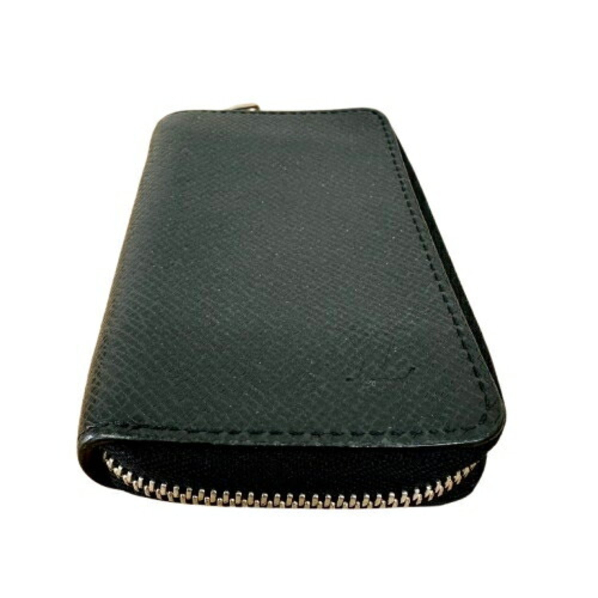 Louis Vuitton Black Taiga Leather Long Wallet (Bi-Fold) (Pre-Owned)