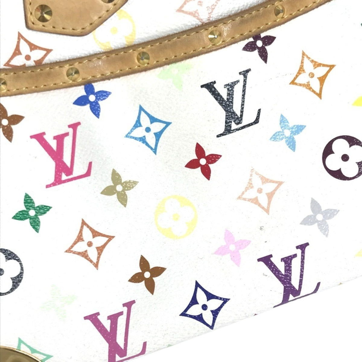 Louis Vuitton White Monogram Multicolore Boston Bag Handbag (Pre-Owned)