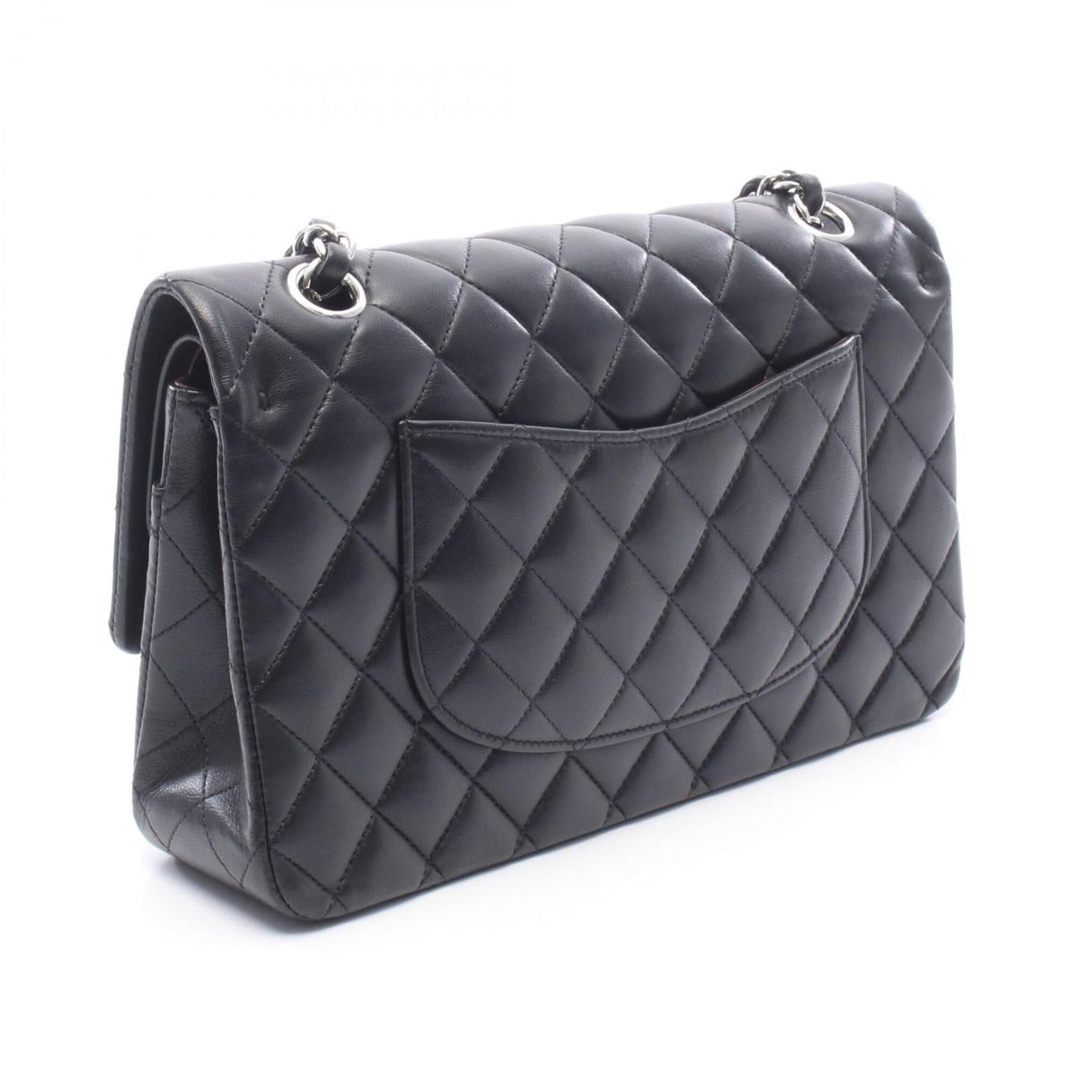 Chanel Black Leather Handbag Shoulder Bag (Pre-Owned)