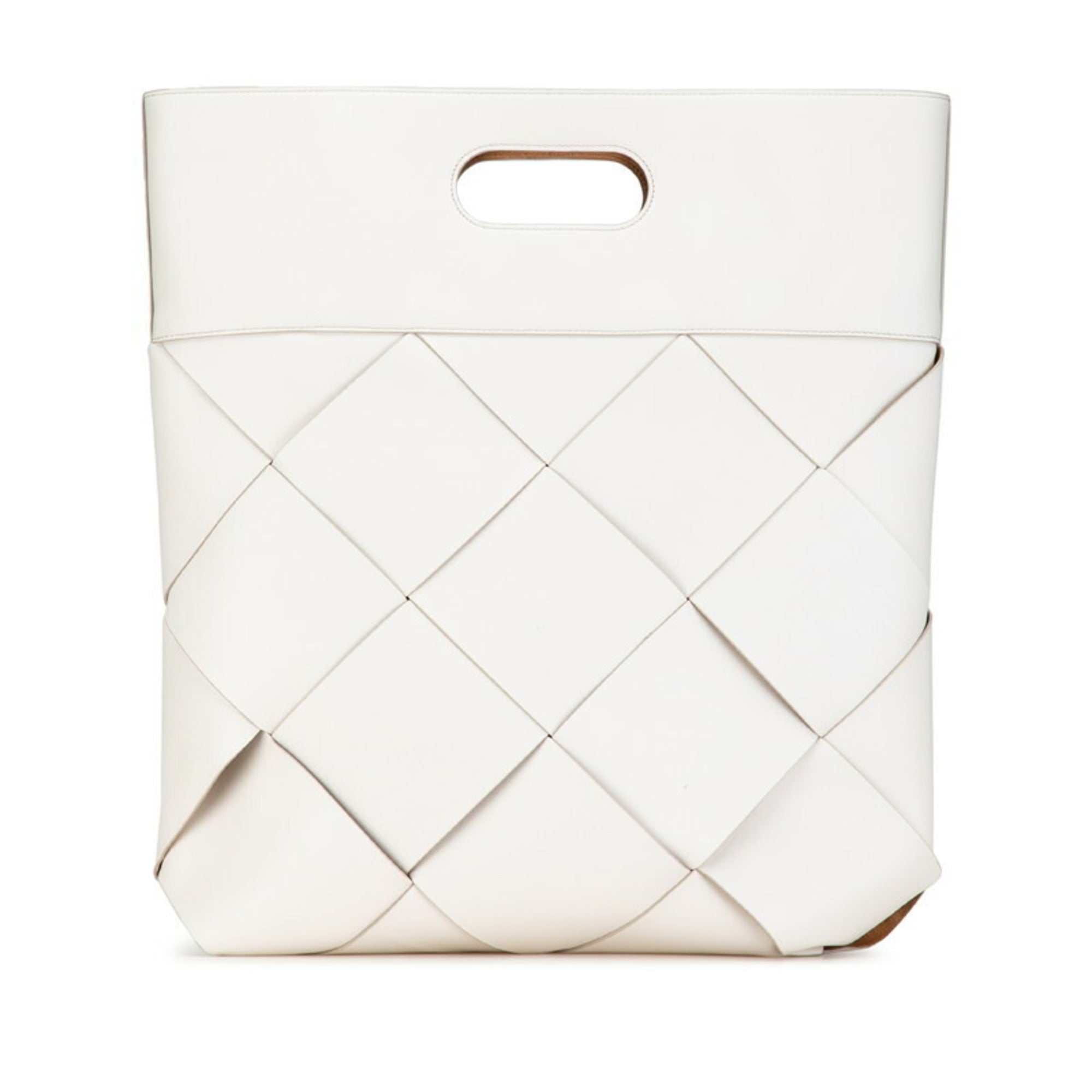 Bottega Veneta White Leather Handbag (Pre-Owned)