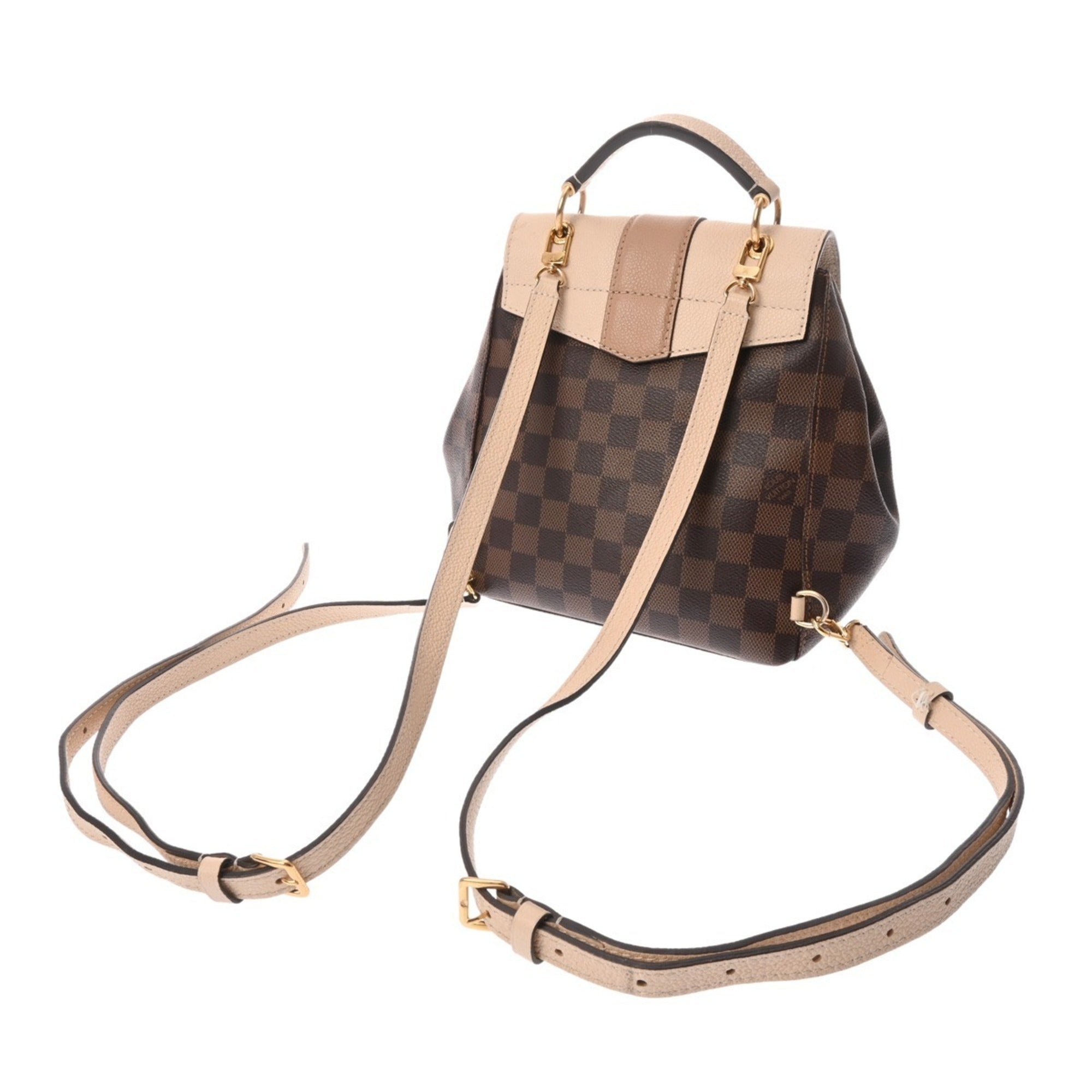 Louis Vuitton Brown Cream Damier Canvas Backpack (Pre-Owned)