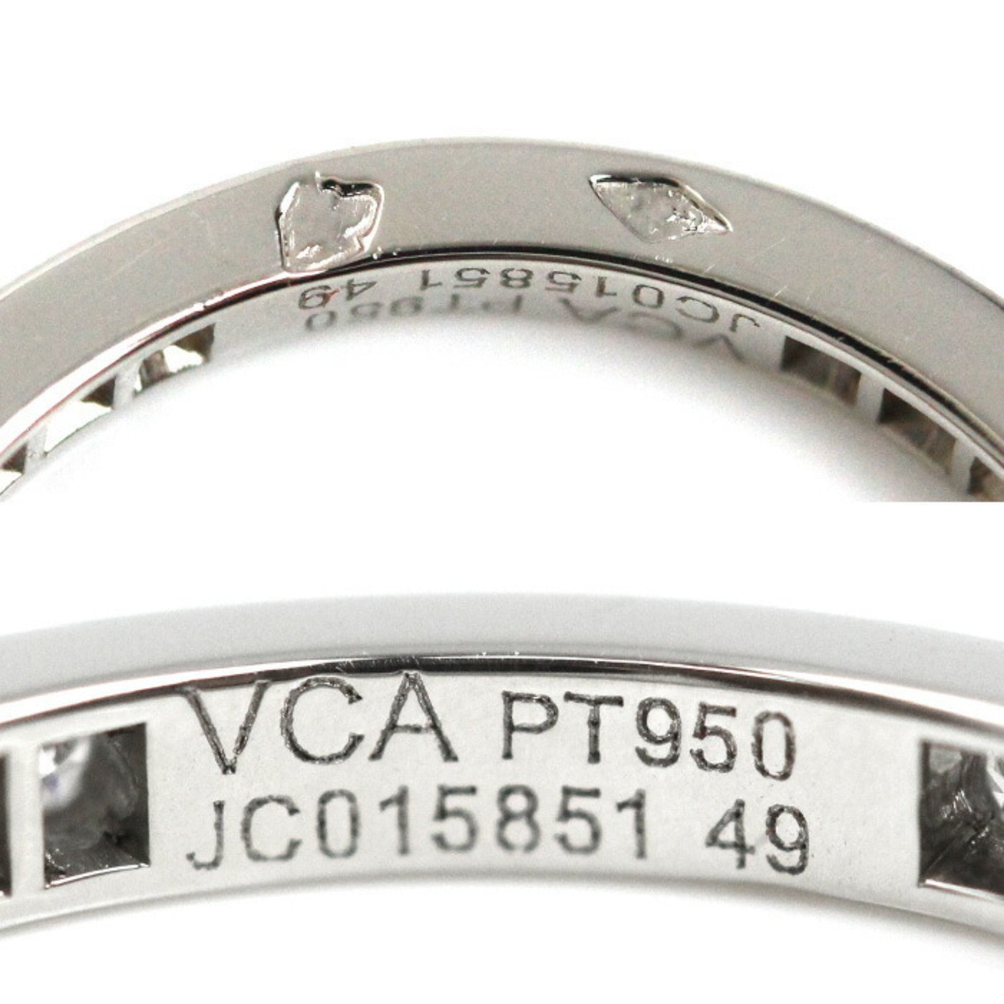 Van Cleef & Arpels Platinum Platinum 950 Band Ring (Pre-Owned)