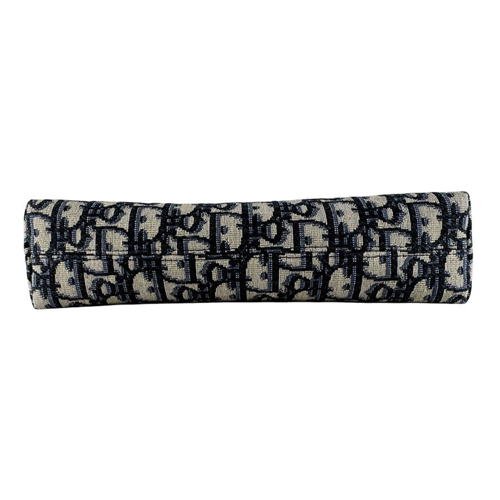 Christian Dior Navy Canvas Leather Shoulder Bag (Pre-Owned)