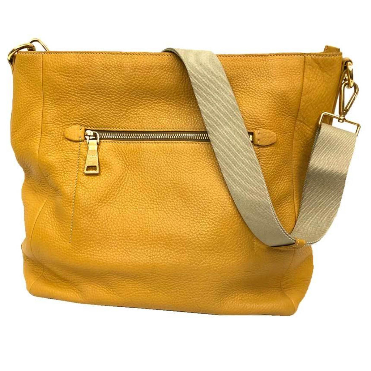 Prada Yellow Leather Shoulder Bag (Pre-Owned)