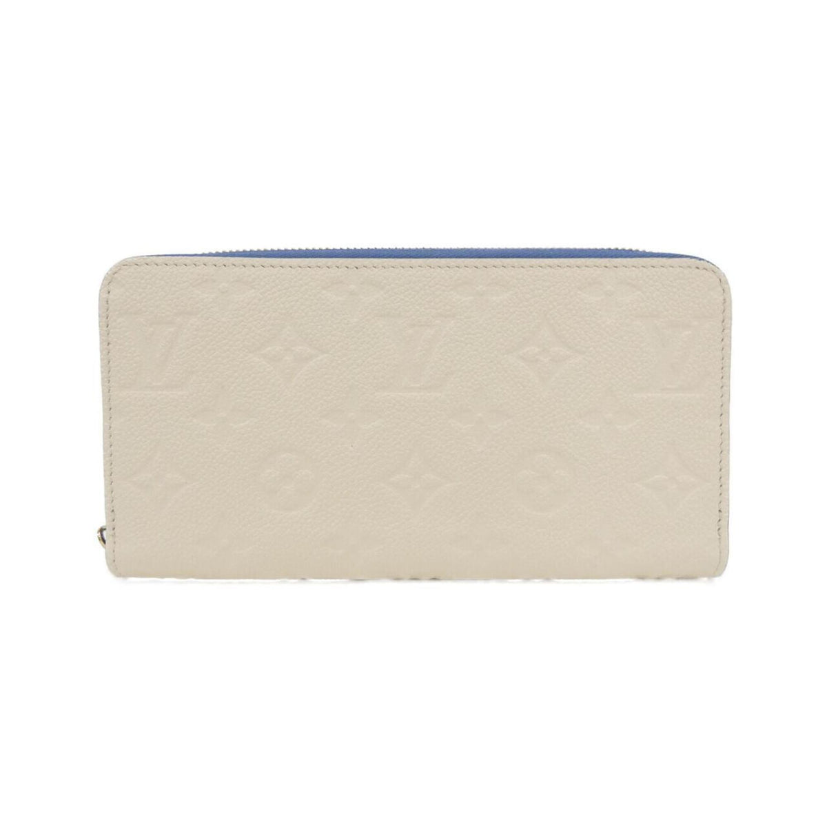 Louis Vuitton Blue Jean Cream Leather Long Wallet (Bi-Fold) (Pre-Owned)