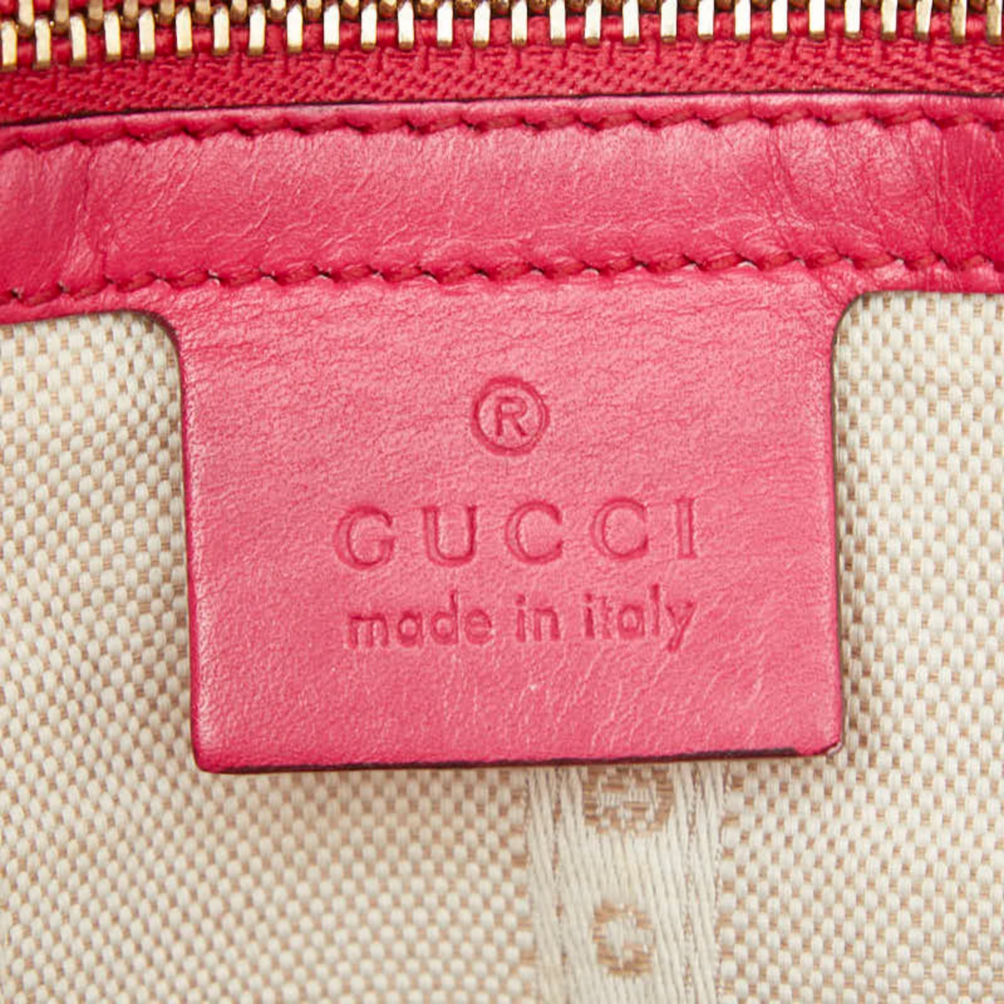 Gucci Pink Leather Handbag Shoulder Bag (Pre-Owned)