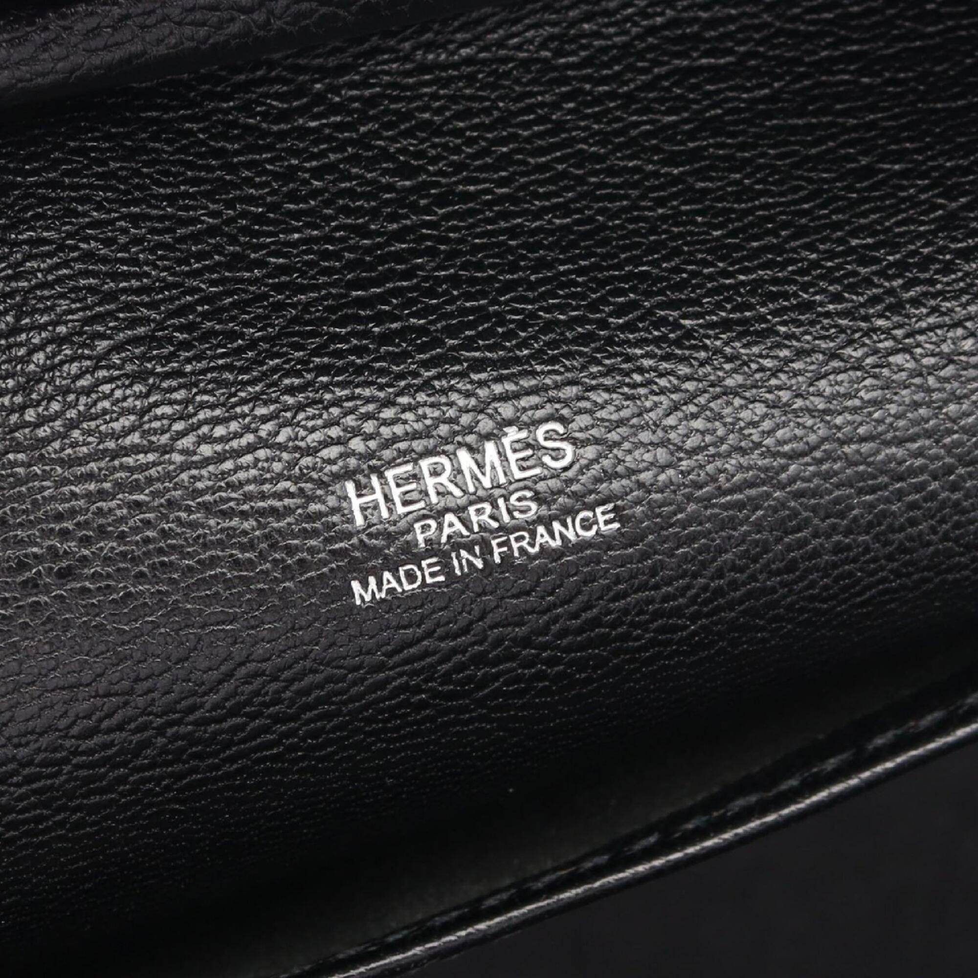 Hermes Black Fjord Leather Handbag (Pre-Owned)