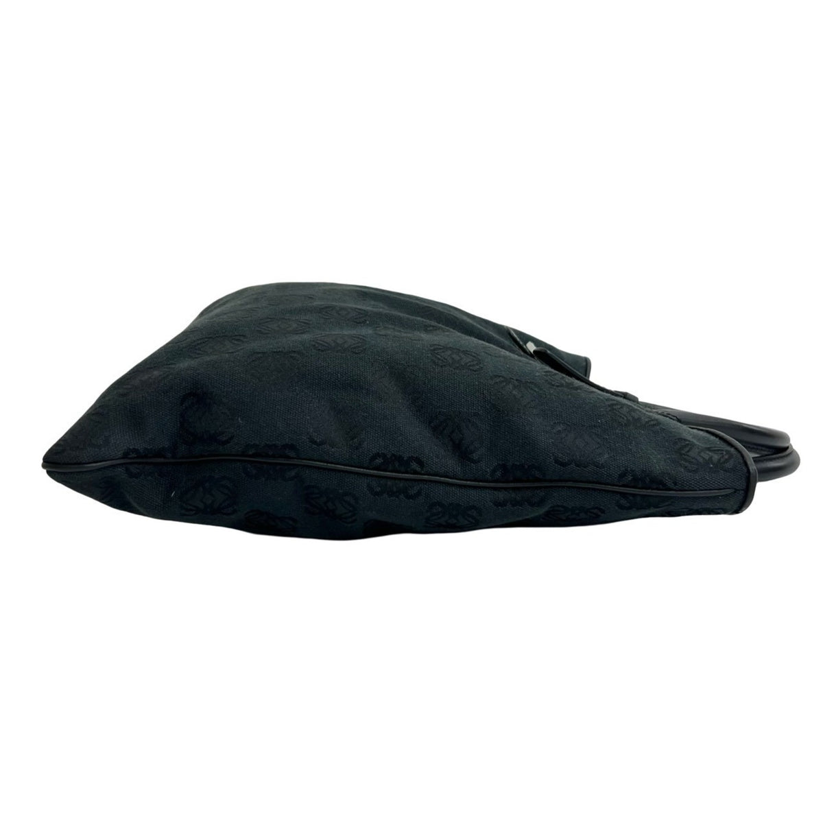 Loewe Black Canvas Leather Handbag Tote Bag (Pre-Owned)