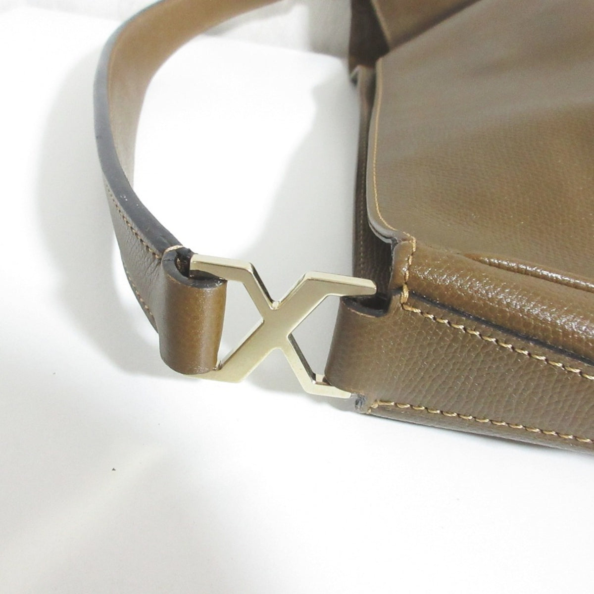 Valextra Brown Leather Shoulder Bag Tote Bag (Pre-Owned)
