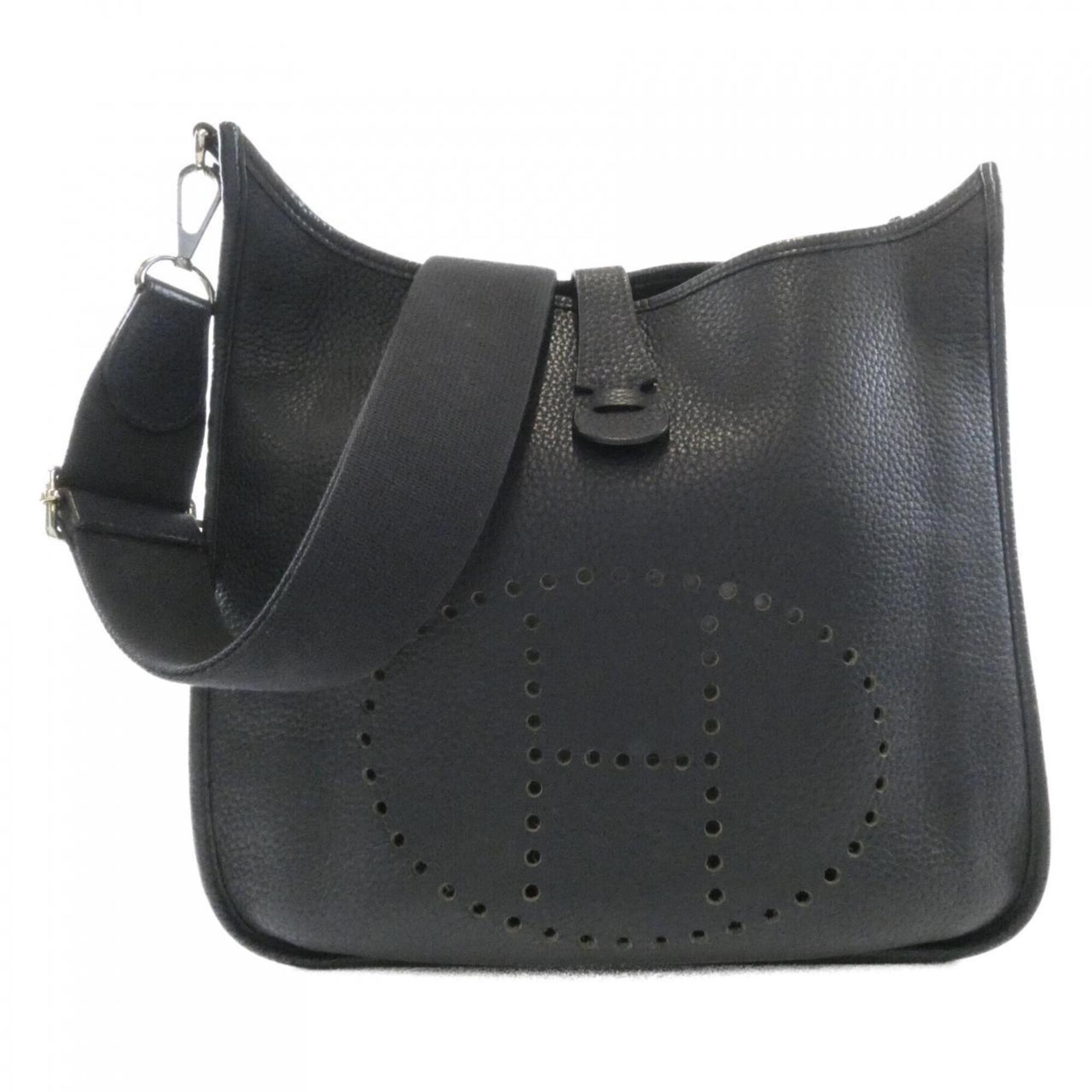 Hermes Blue Taurillon Clemence Leather Shoulder Bag (Pre-Owned)
