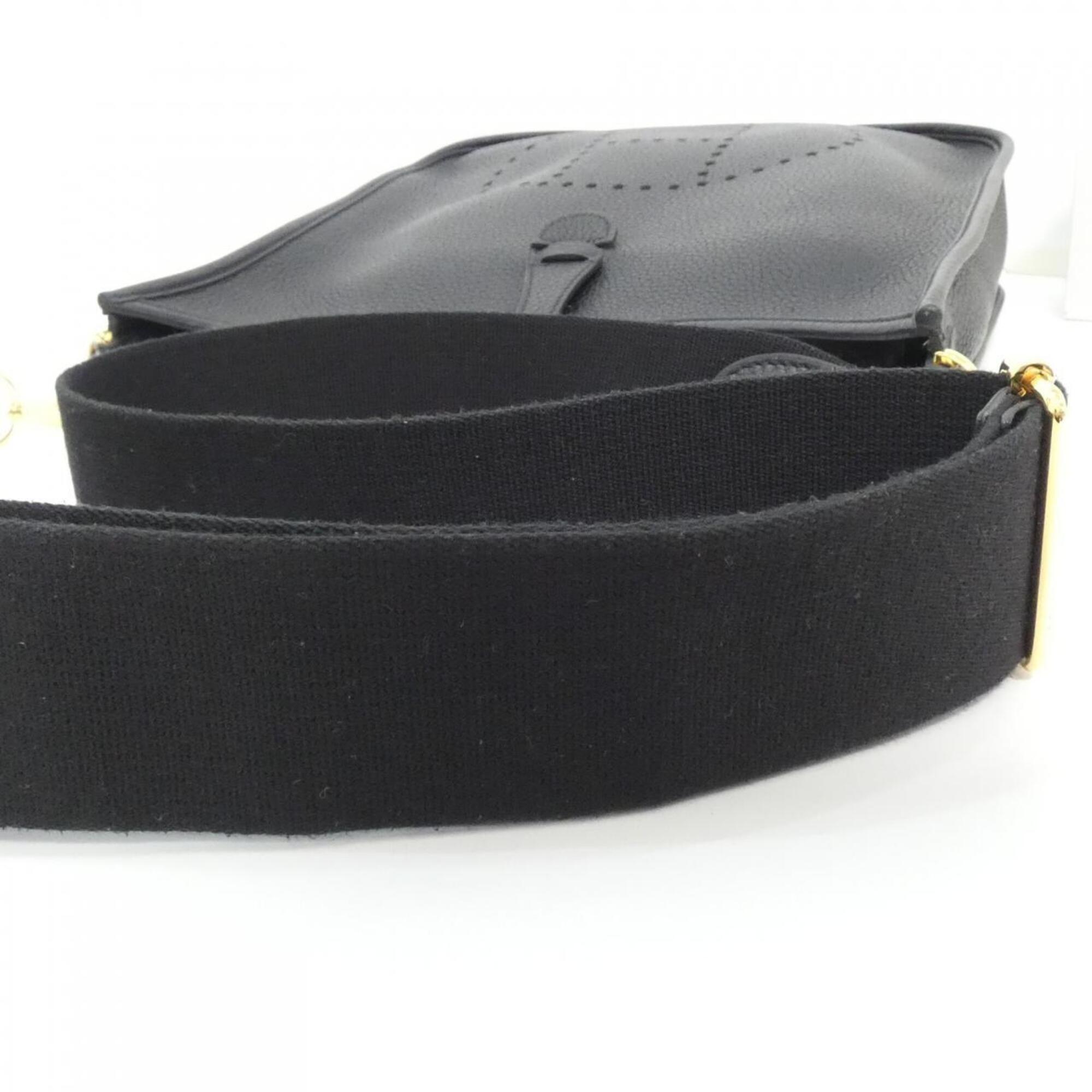 Hermes Black Taurillon Clemence Leather Shoulder Bag (Pre-Owned)