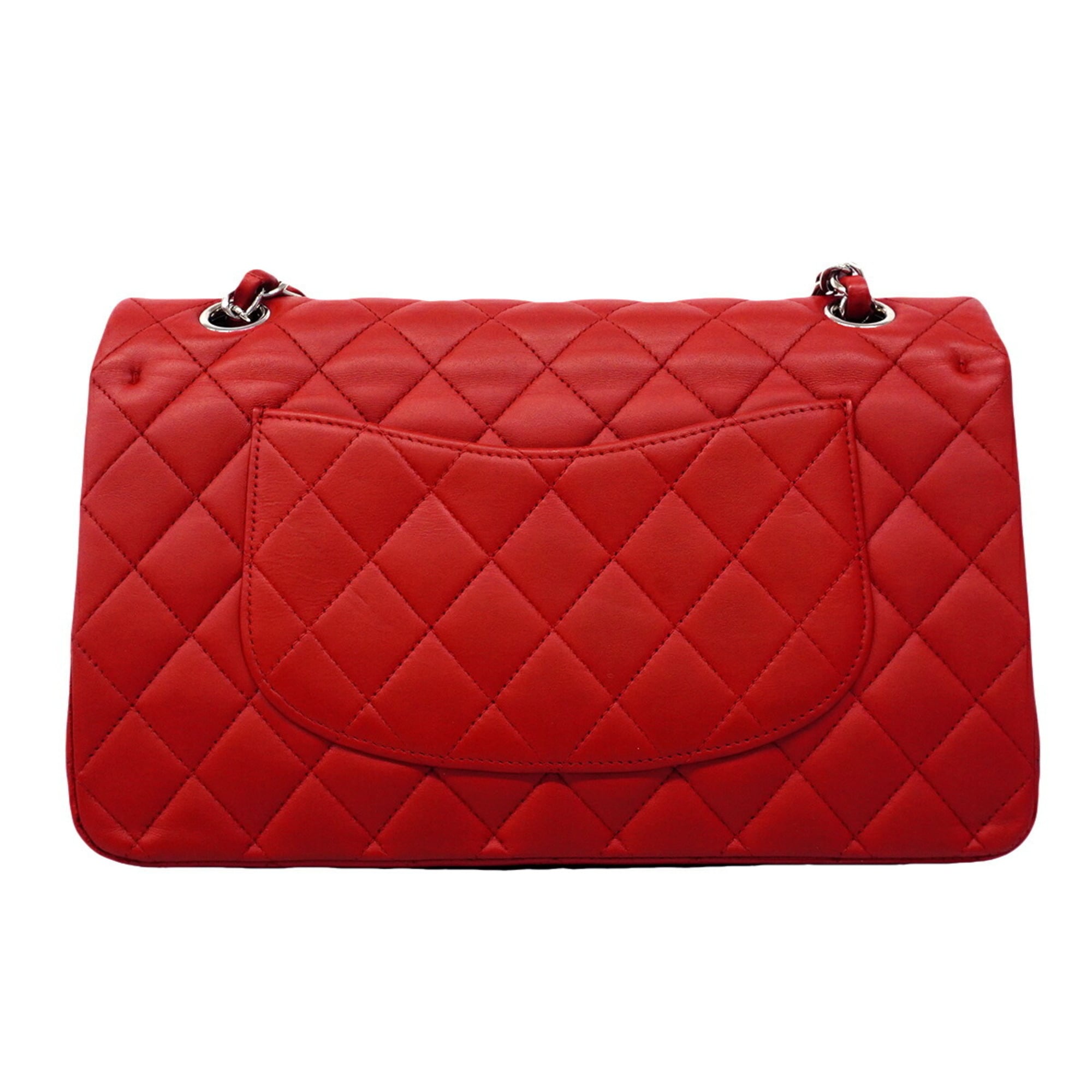 Chanel Red Color Leather Shoulder Bag (Pre-Owned)