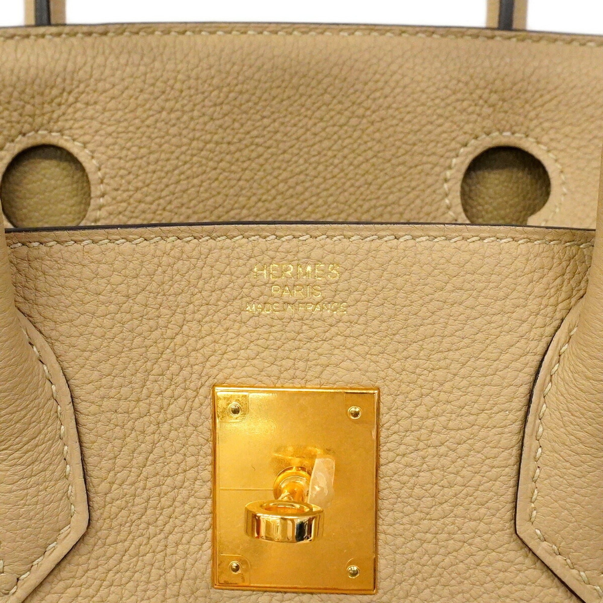 Hermes Beige Togo Leather Handbag (Pre-Owned)