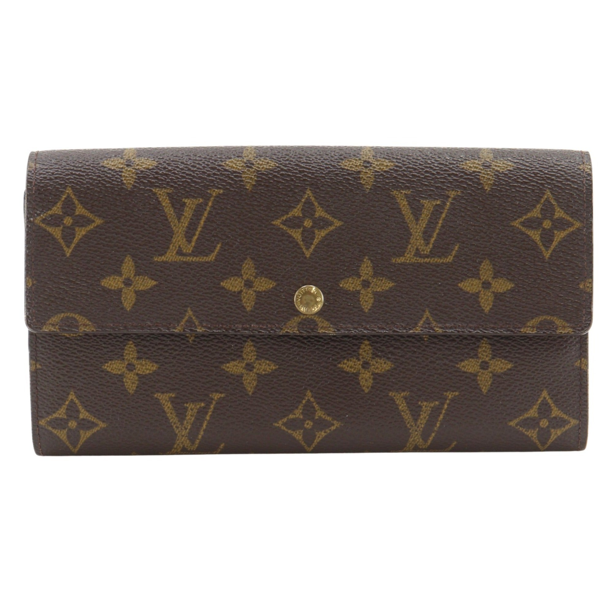 Louis Vuitton Monogram Brown Monogram Long Wallet (Bi-Fold) (Pre-Owned)