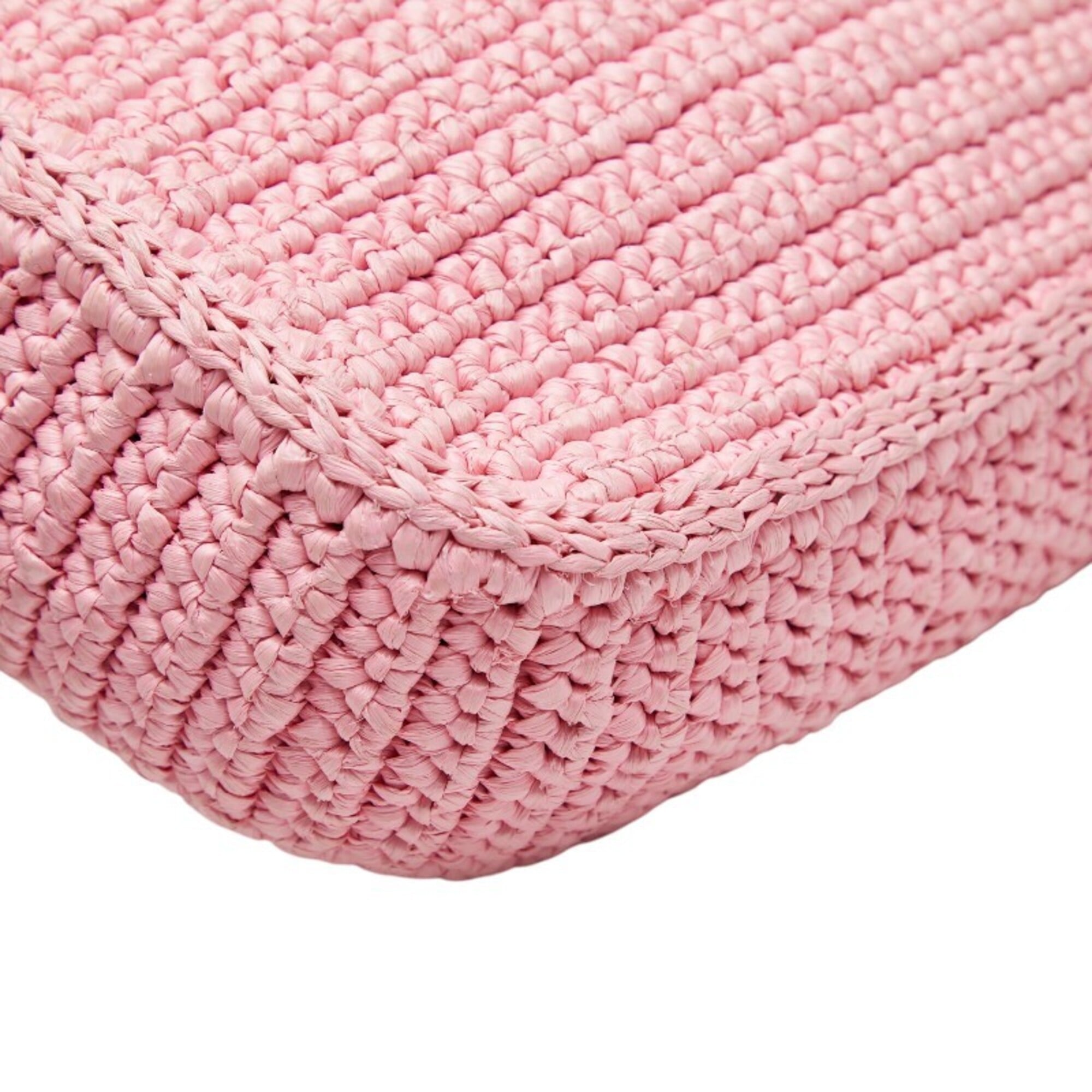 Prada Pink Raffia Leather Shoulder Bag (Pre-Owned)