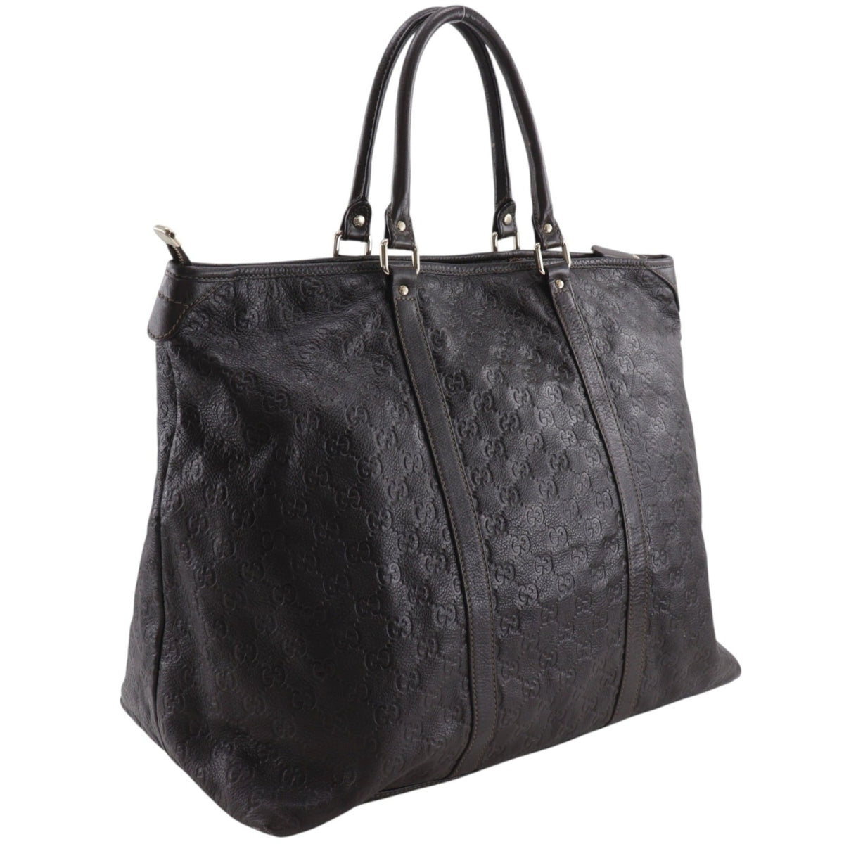 Gucci Brown Leather Boston Bag (Pre-Owned)