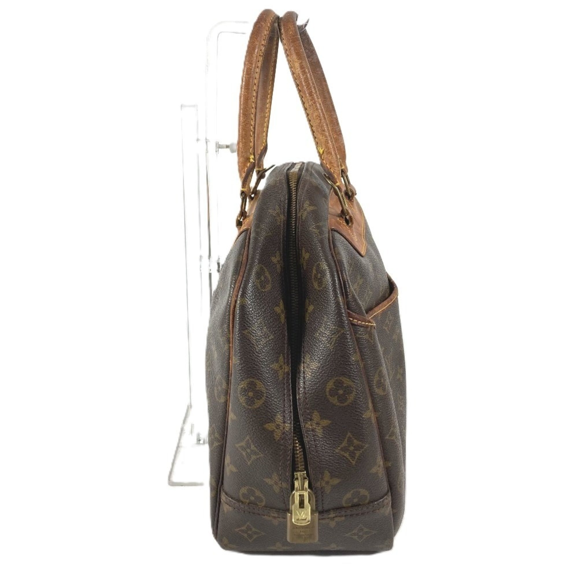 Louis Vuitton Brown Monogram Boston Bag Handbag Tote Bag (Pre-Owned)
