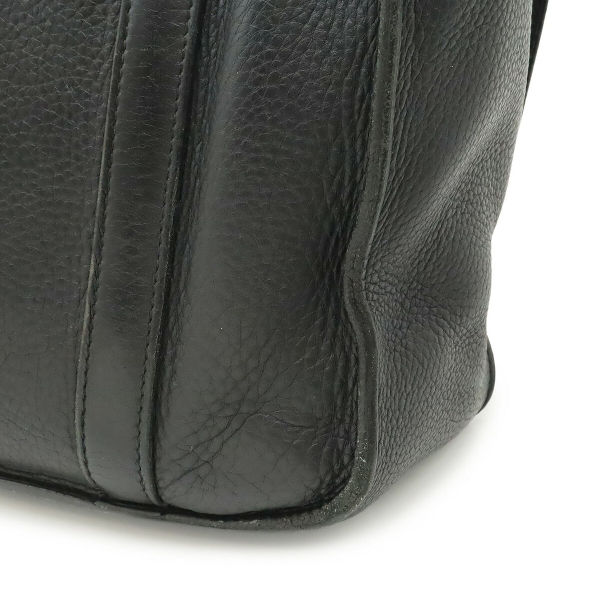 Hermes Black Taurillon Clemence Leather Shoulder Bag (Pre-Owned)