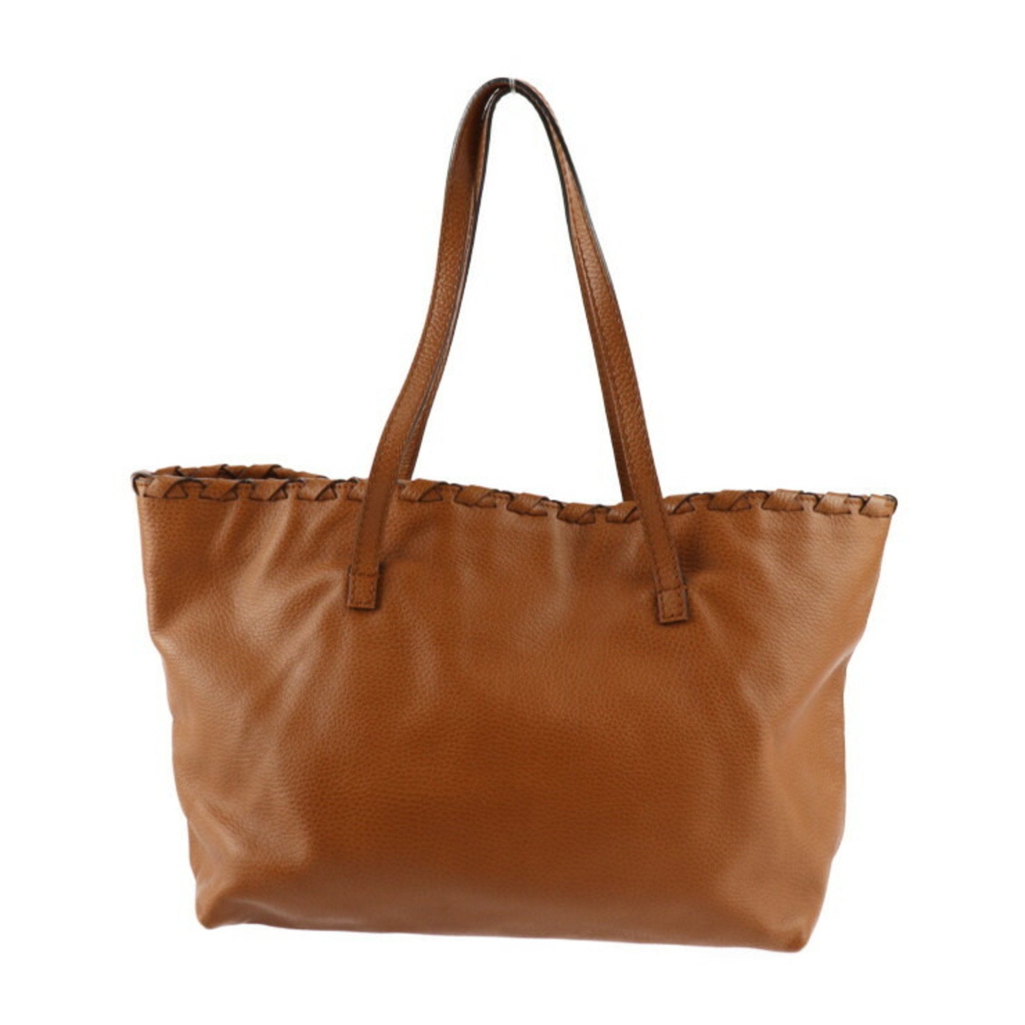Gucci Brown Leather Handbag Shoulder Bag Tote Bag (Pre-Owned)