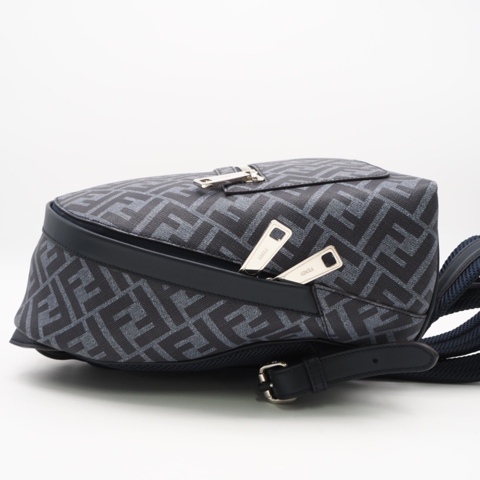 Fendi Blue Coated Canvas Backpack (Pre-Owned)