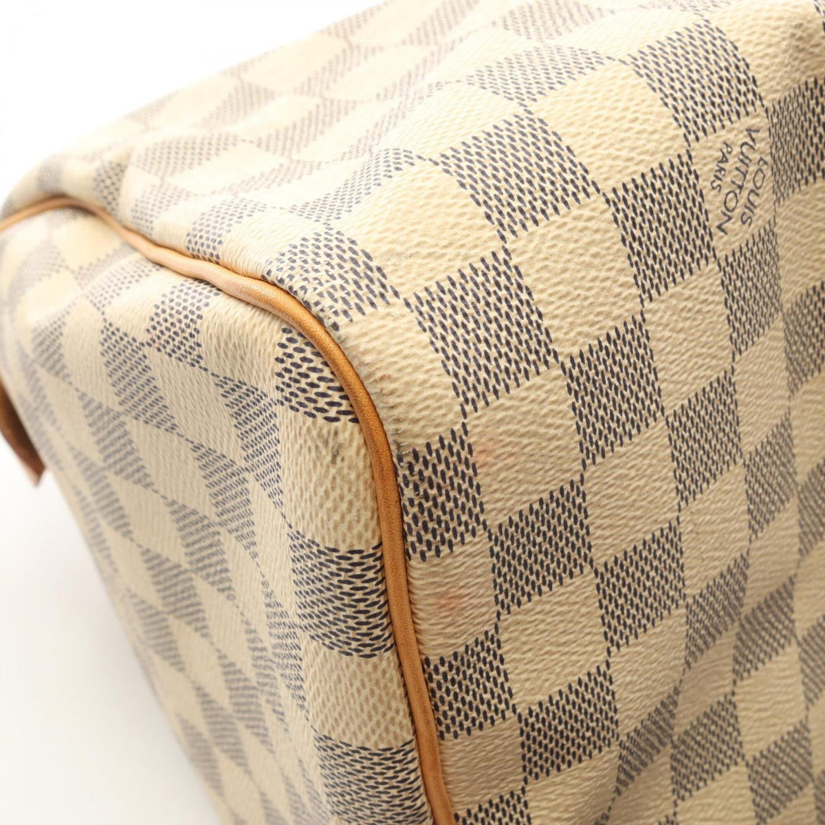Louis Vuitton White Damier Azur Coated Canvas Leather Handbag (Pre-Owned)