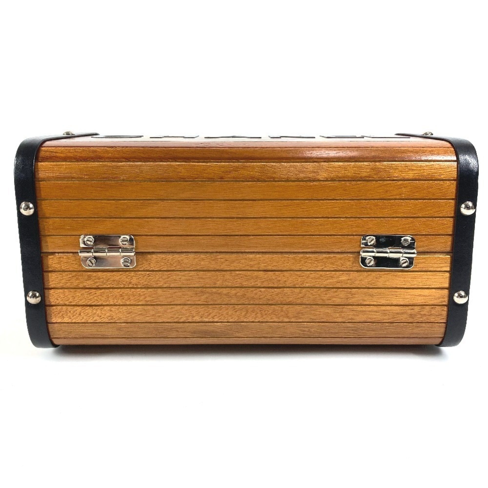 Chanel Black Brown Wood Handbag Vanity Bag (Pre-Owned)