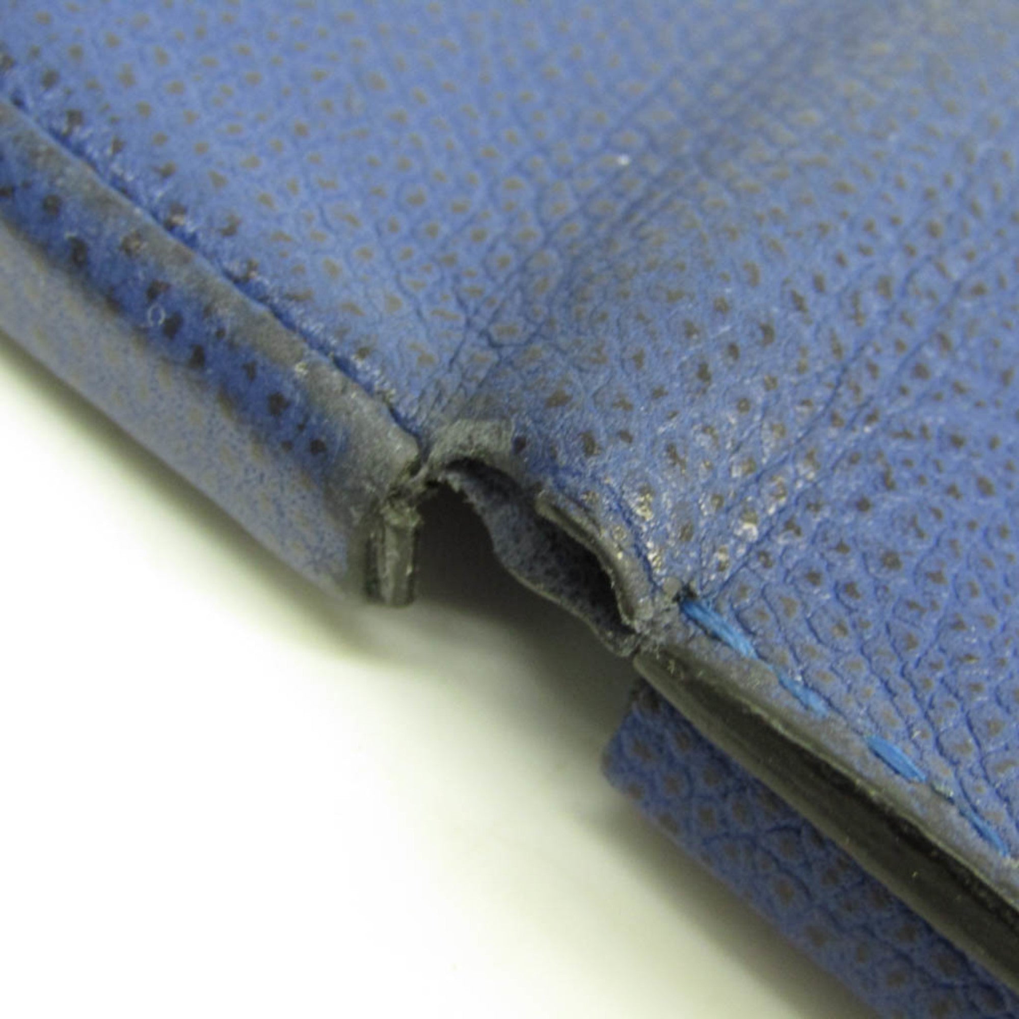Valextra Royal Blue Leather Coin Purse/Coin Case (Pre-Owned)