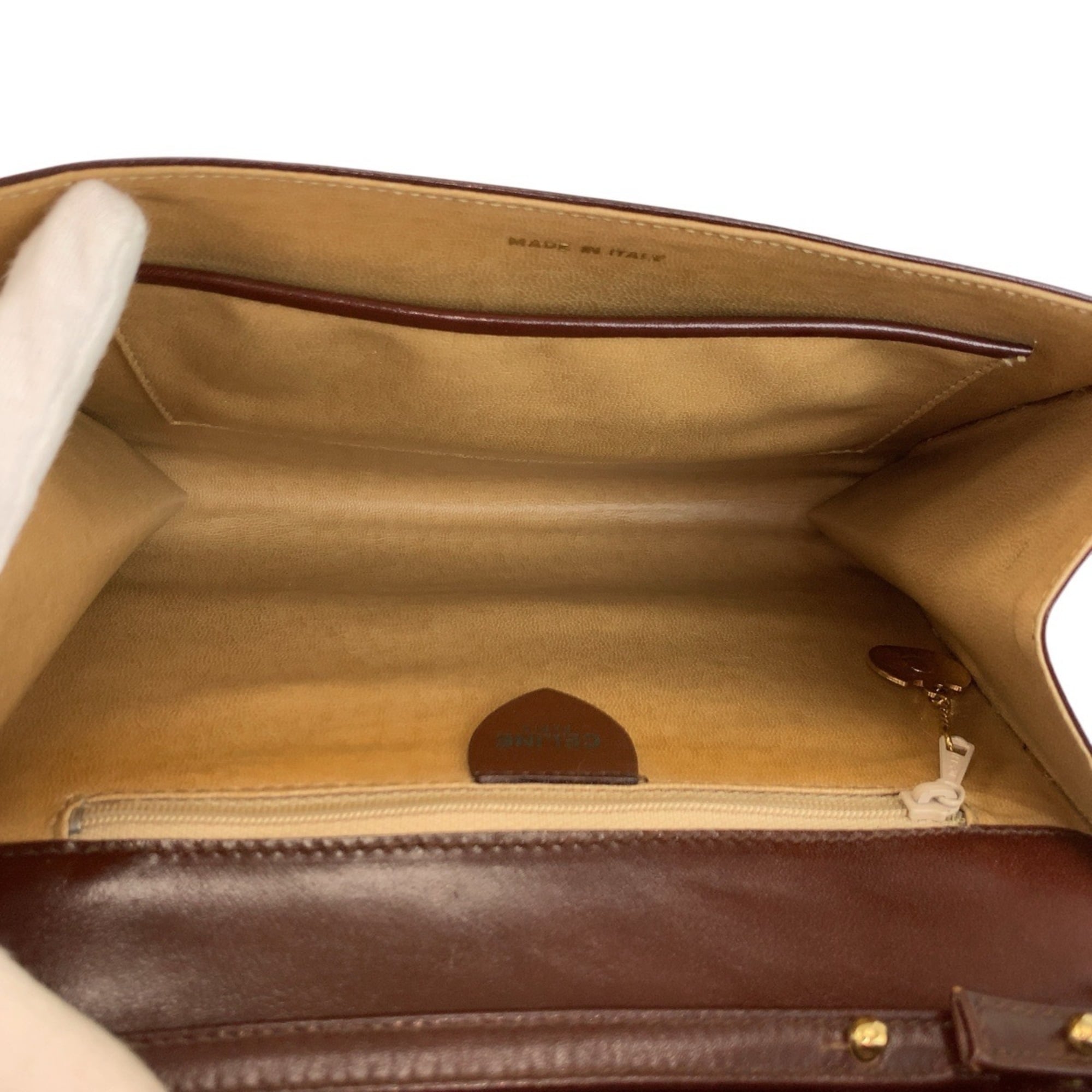 Celine Brown Leather Pochette Shoulder Bag (Pre-Owned)