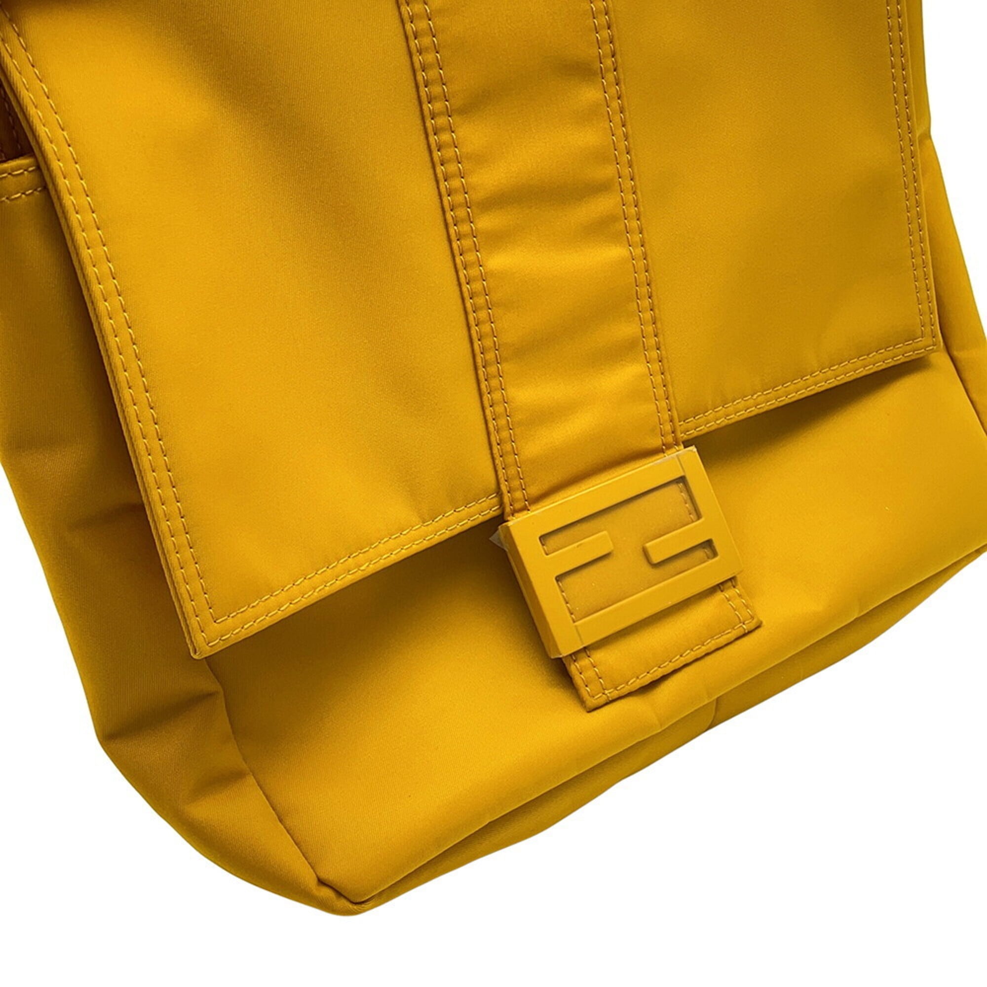 Fendi Yellow Nylon Shoulder Bag (Pre-Owned)
