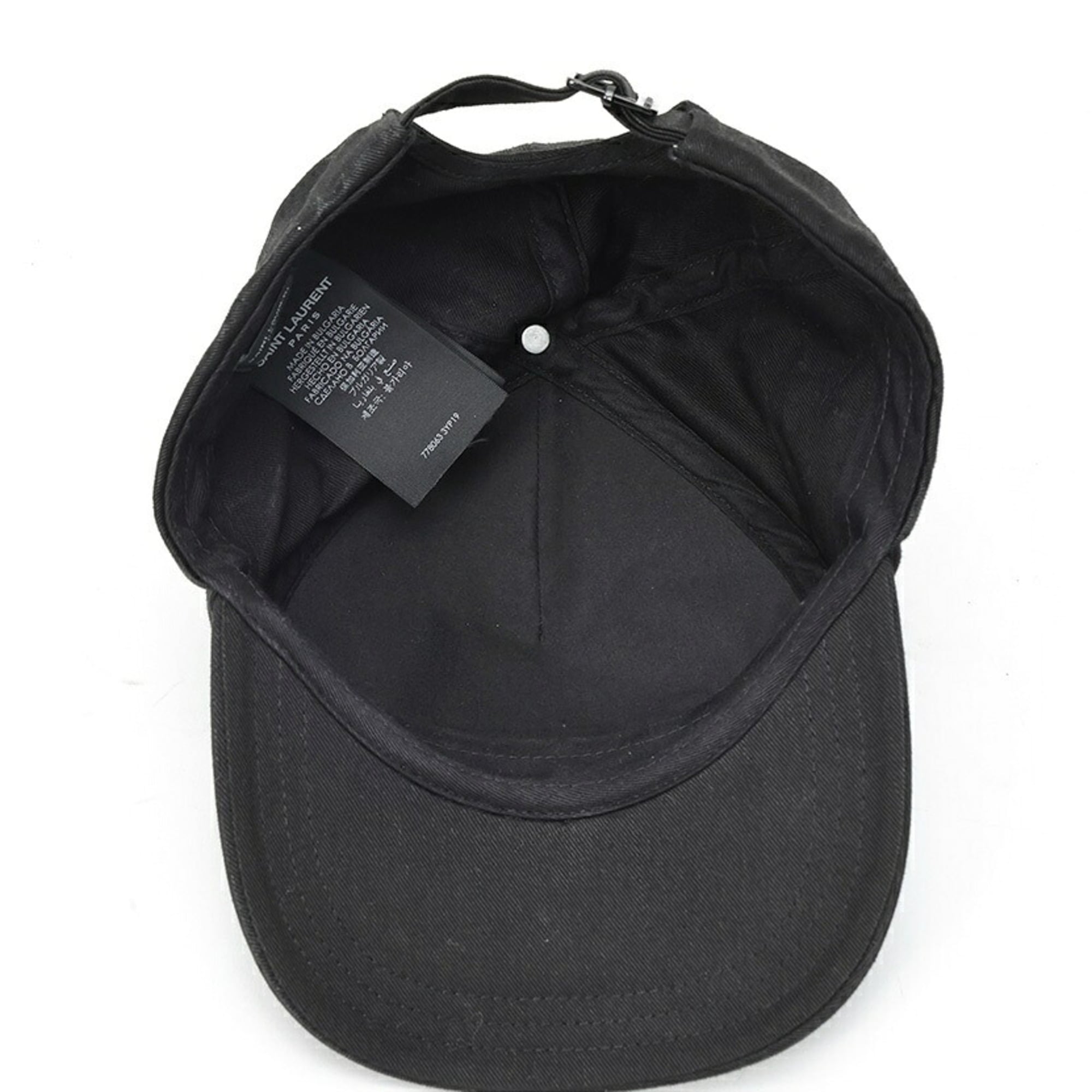 Yves Saint Laurent Black Cotton Linen Cap (Pre-Owned)