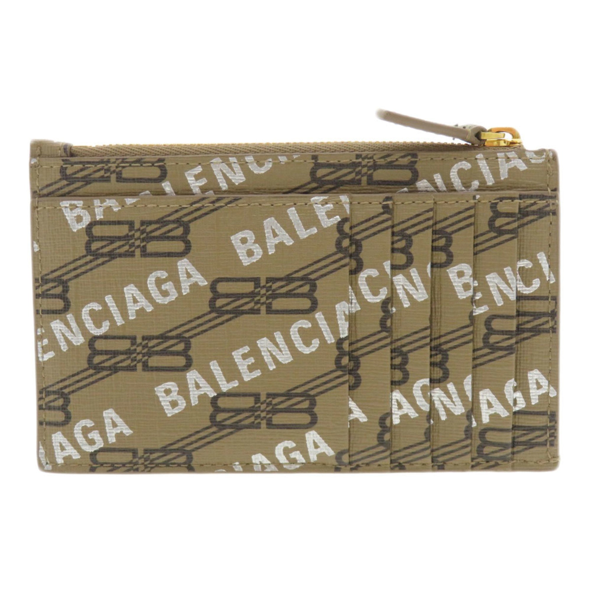 Balenciaga Brown Leather Coin Purse/Coin Case (Pre-Owned)