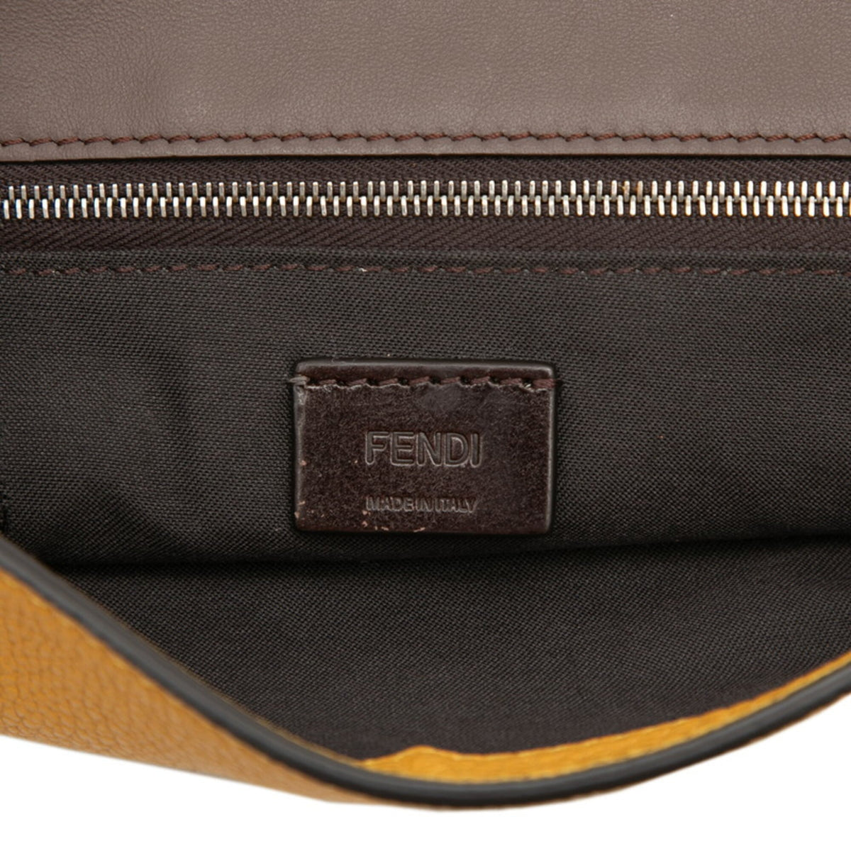 Fendi Yellow Leather Shoulder Bag (Pre-Owned)