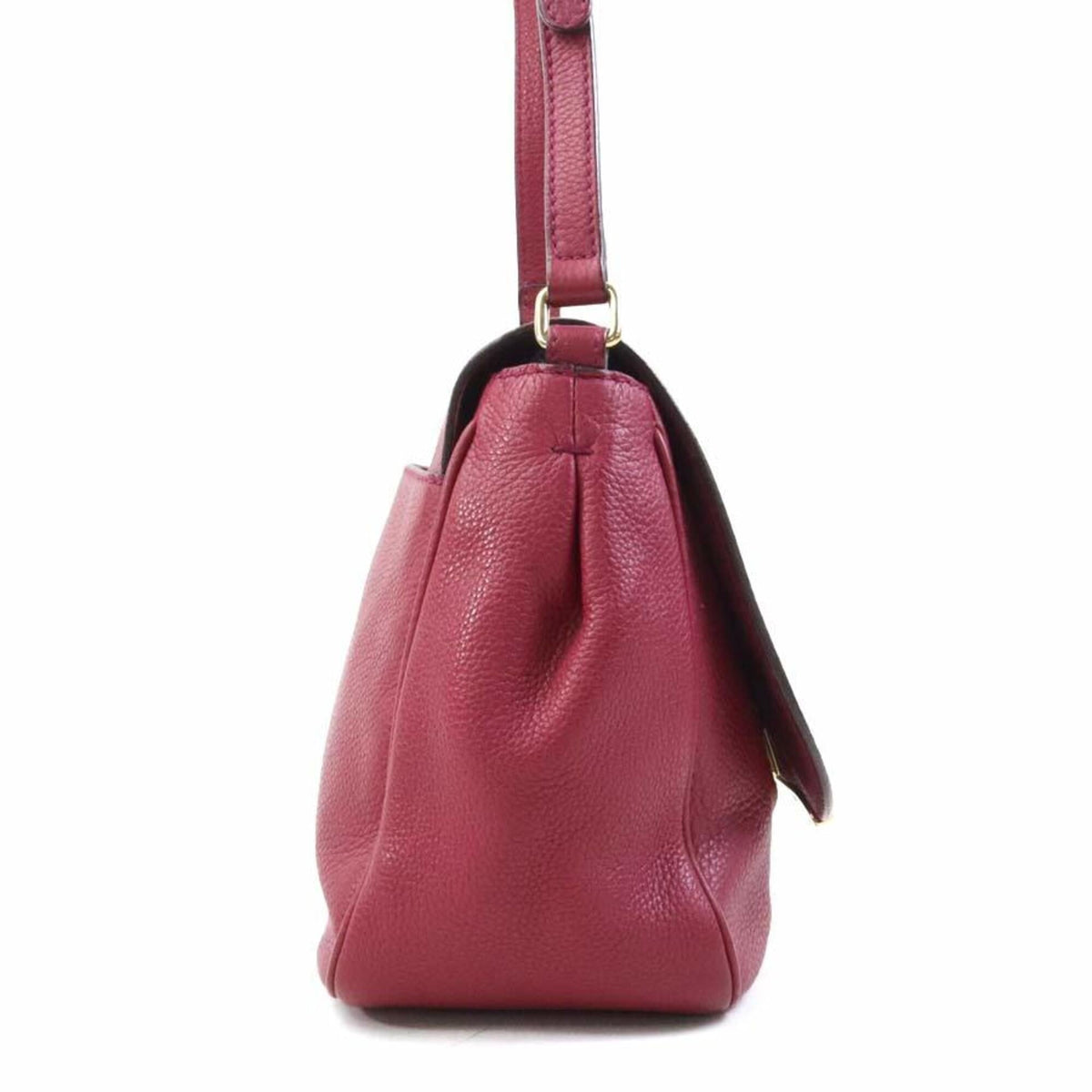 Fendi Bordeaux Leather Shoulder Bag (Pre-Owned)