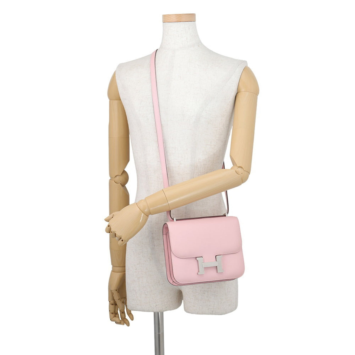 Hermes Constance Rose Sakura Swift Leather Handbag Shoulder Bag (Pre-Owned)